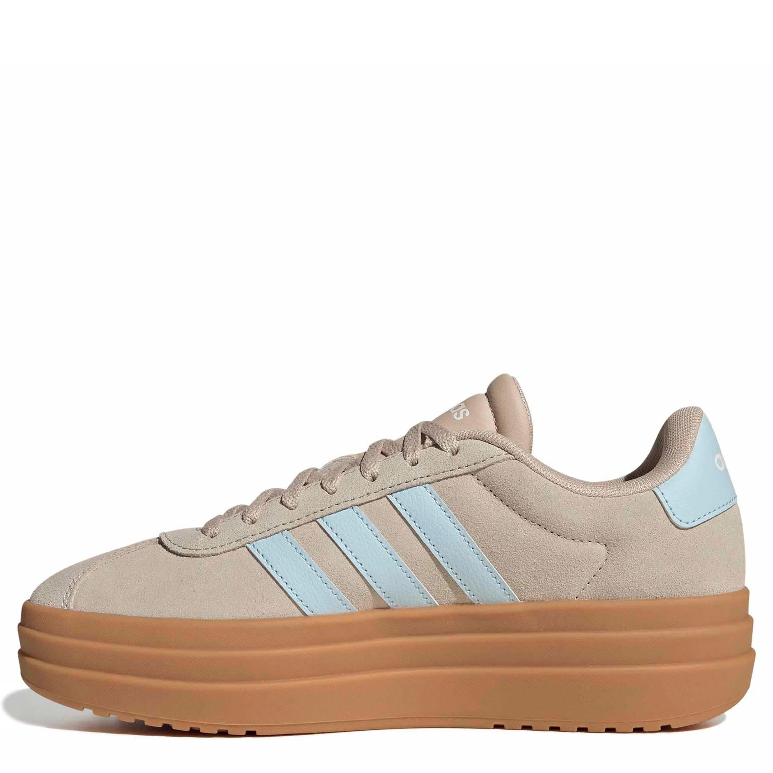 ADIDAS-WOMENS VL COURT BOLD-BEIGE & PALE BLUE
