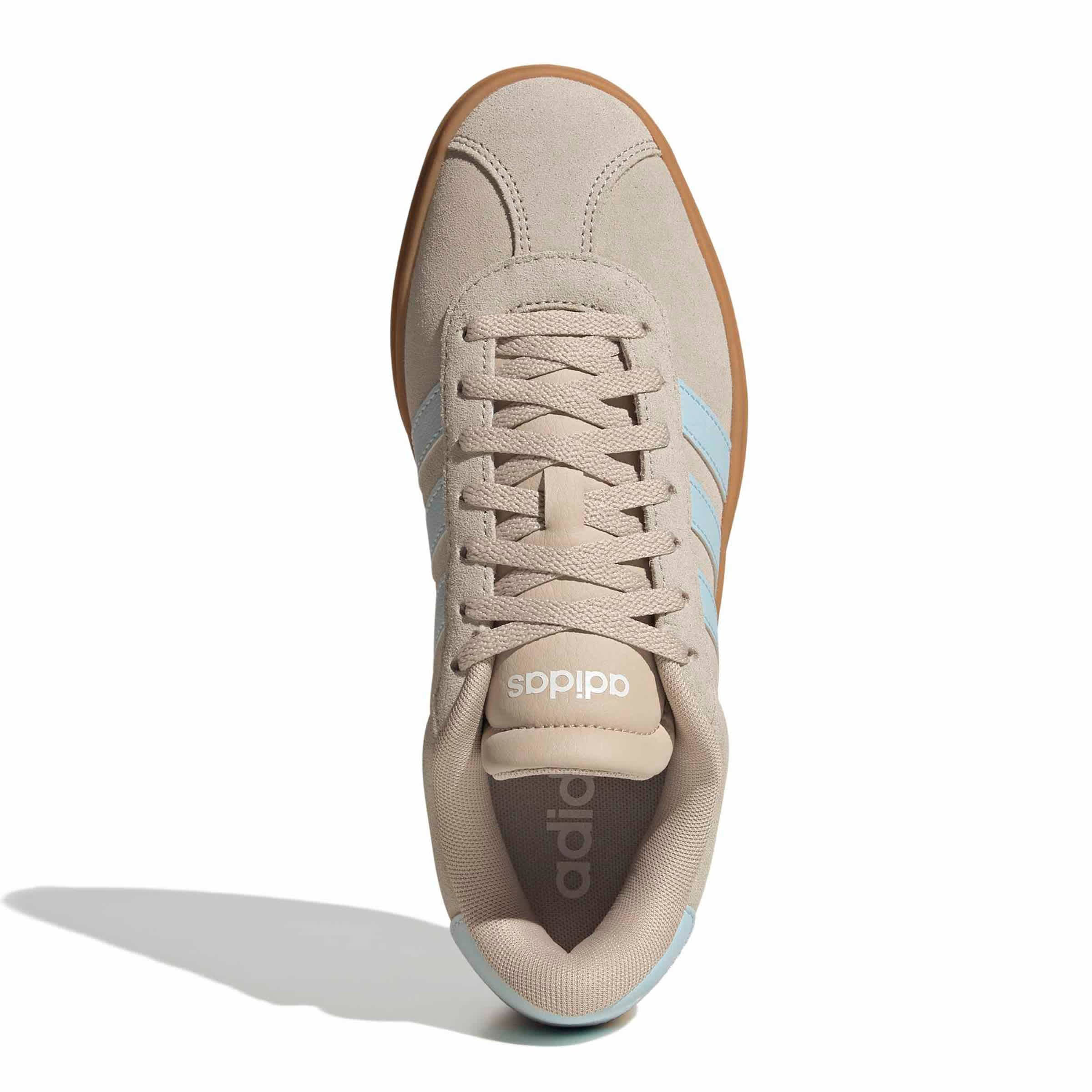 ADIDAS-WOMENS VL COURT BOLD-BEIGE & PALE BLUE