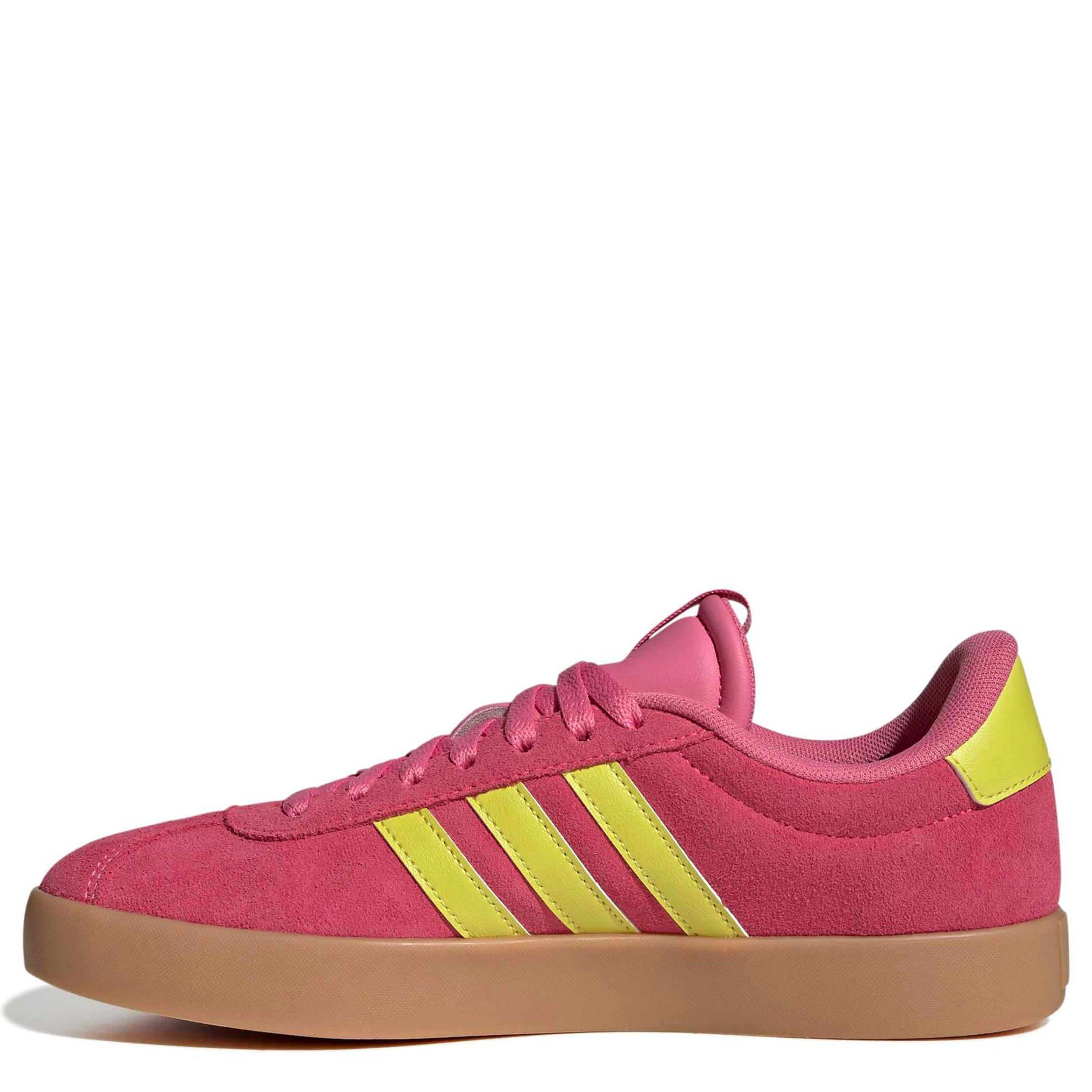 ADIDAS-WOMENS VL COURT 3.0 SNEAKER-PINK & YELLOW