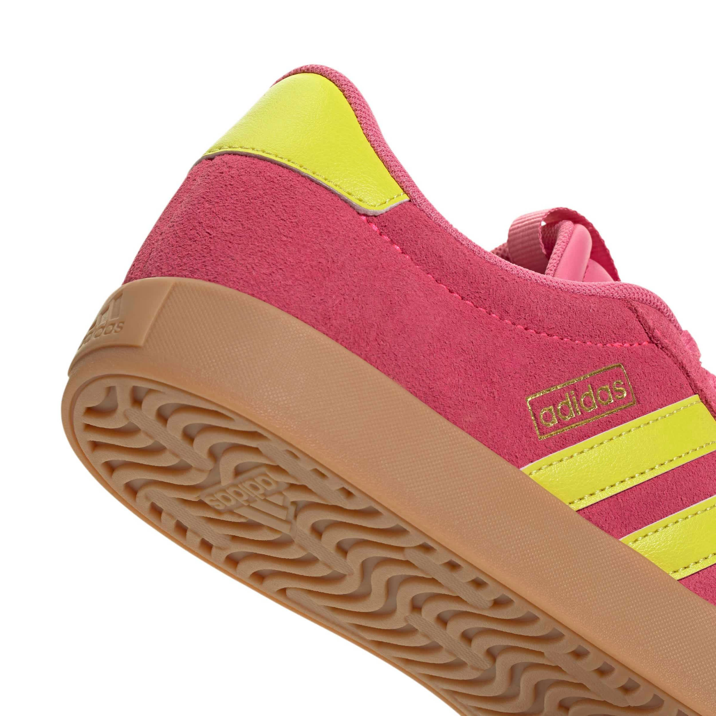 ADIDAS-WOMENS VL COURT 3.0 SNEAKER-PINK & YELLOW