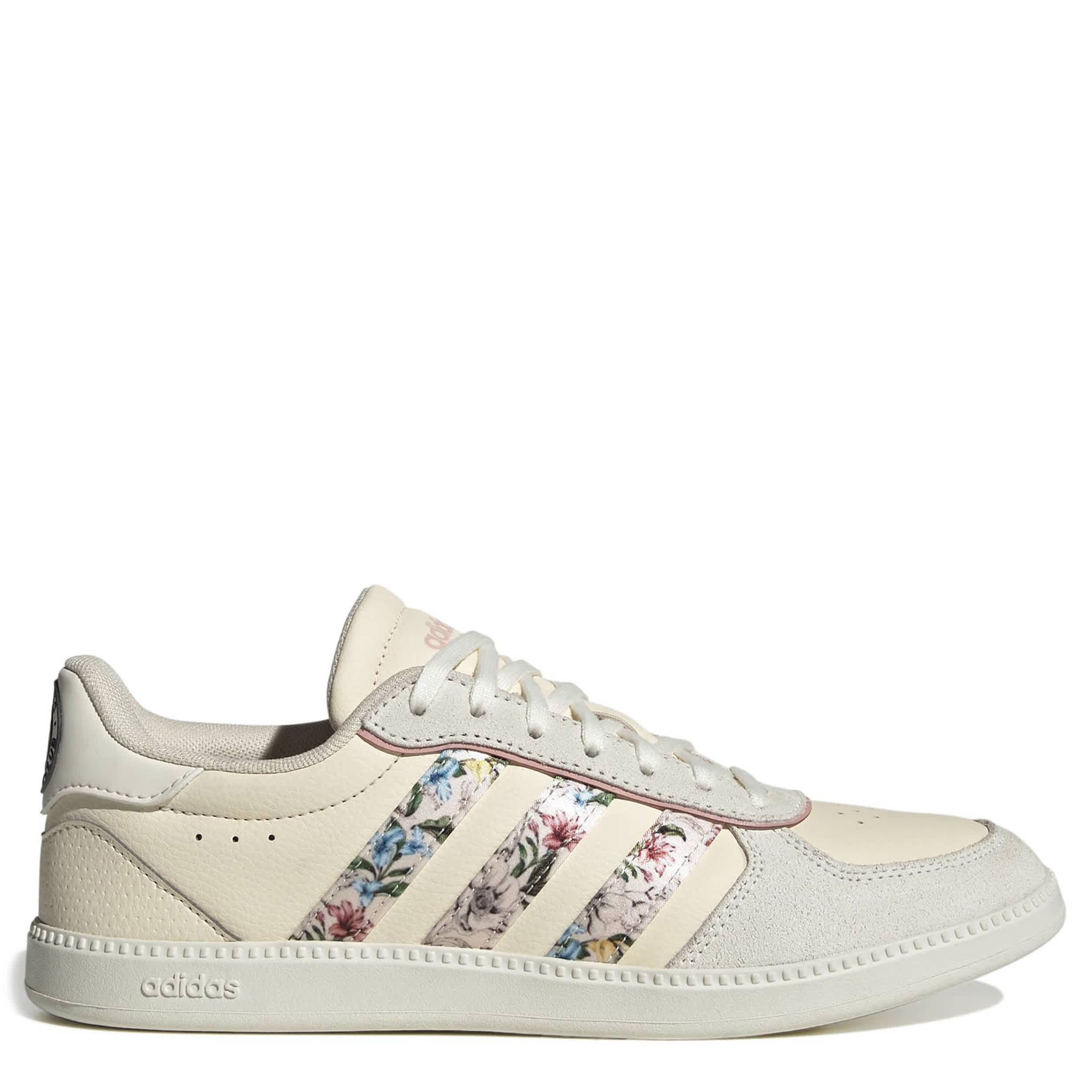 ADIDAS-WOMENS BREAKNET SLEEK SNEAKER-IVORY & 
