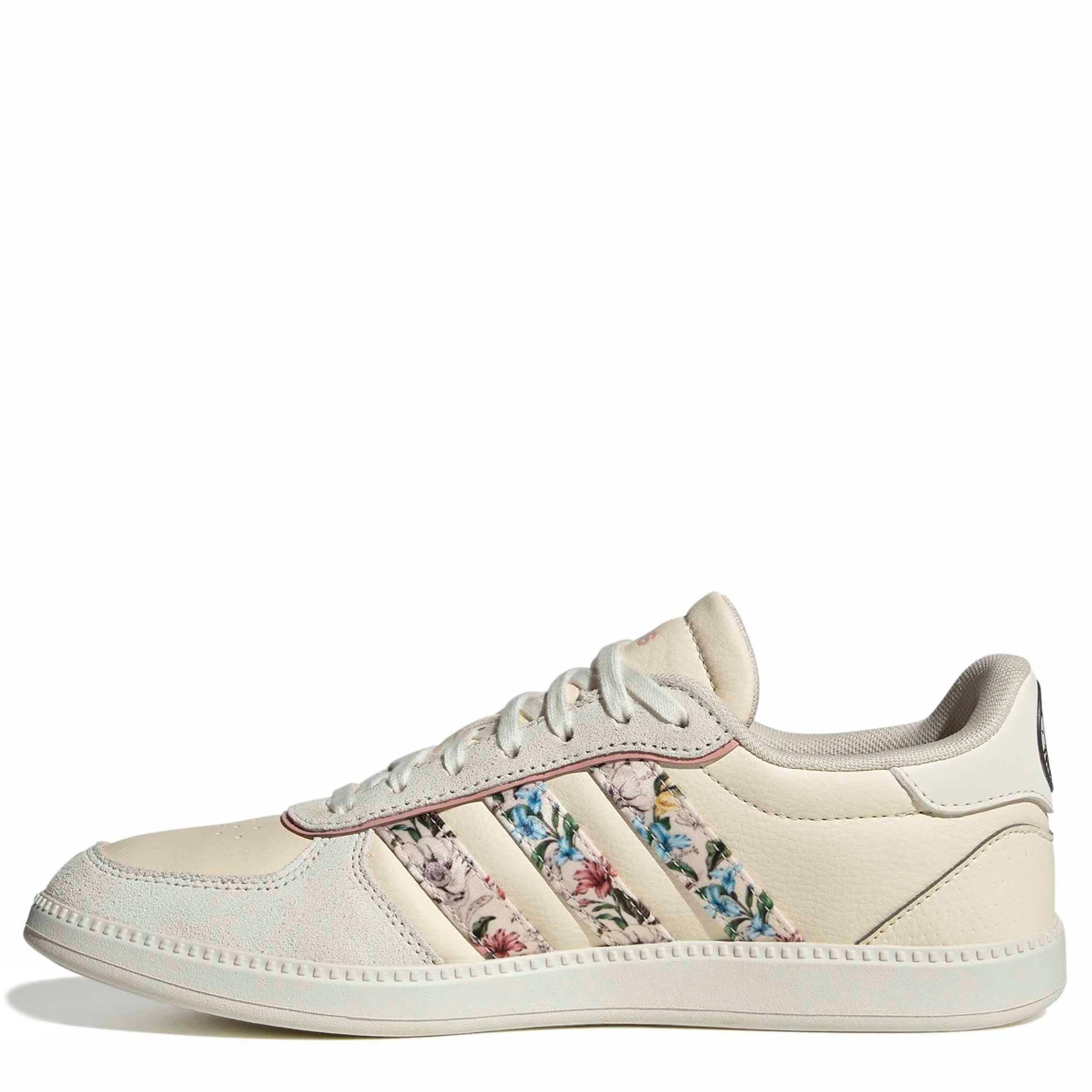 ADIDAS-WOMENS BREAKNET SLEEK SNEAKER-IVORY & 