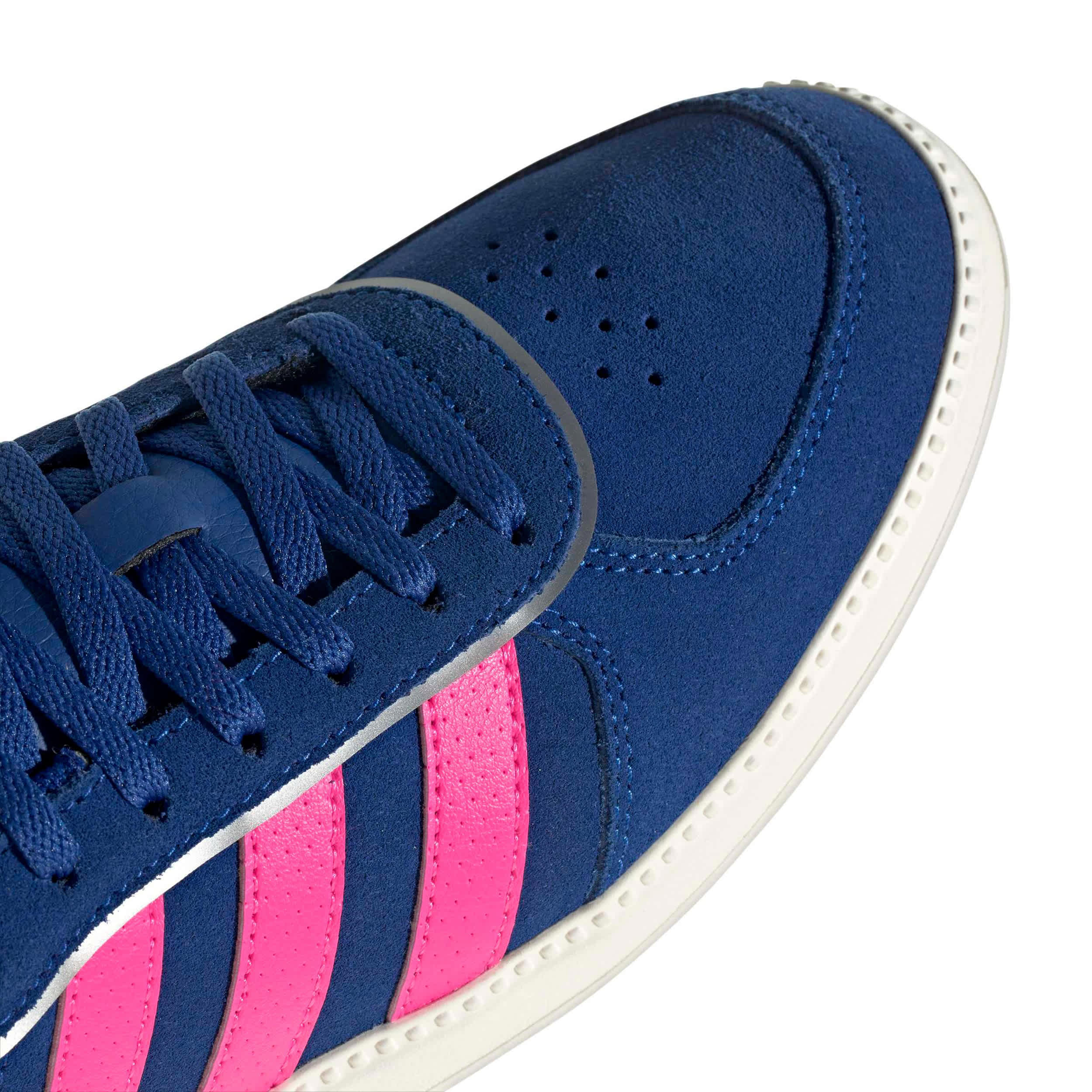 ADIDAS-WOMENS BREAKNET SLEEK SNEAKER-BLUE & PINK