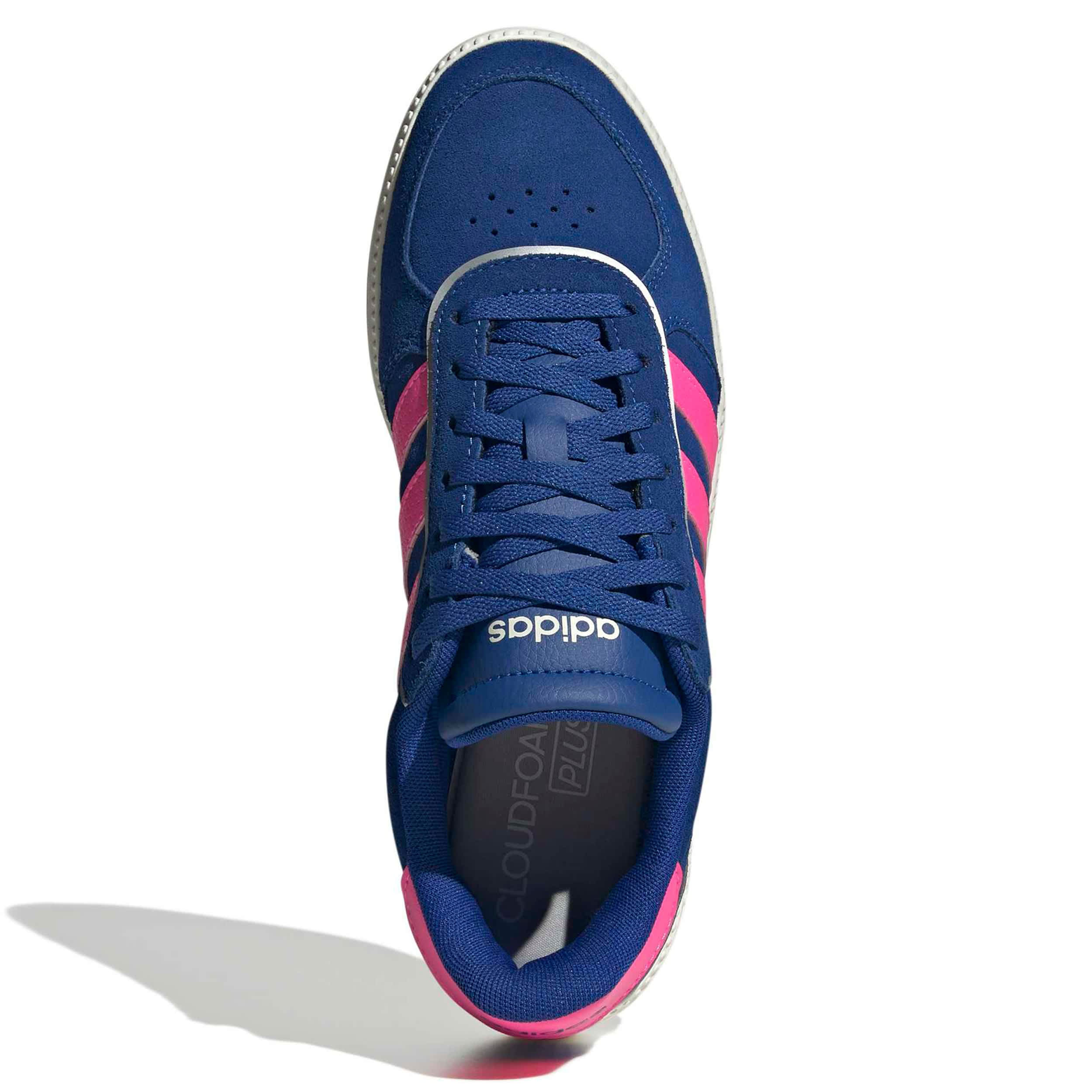 ADIDAS-WOMENS BREAKNET SLEEK SNEAKER-BLUE & PINK