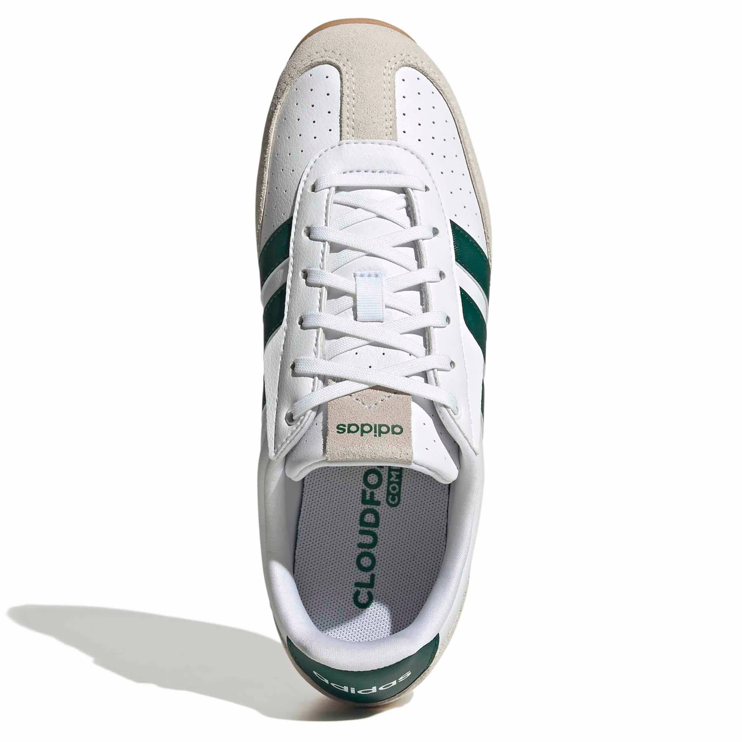 ADIDAS-WOMENS BARREDA LO SNEAKER-WHITE & GREEN