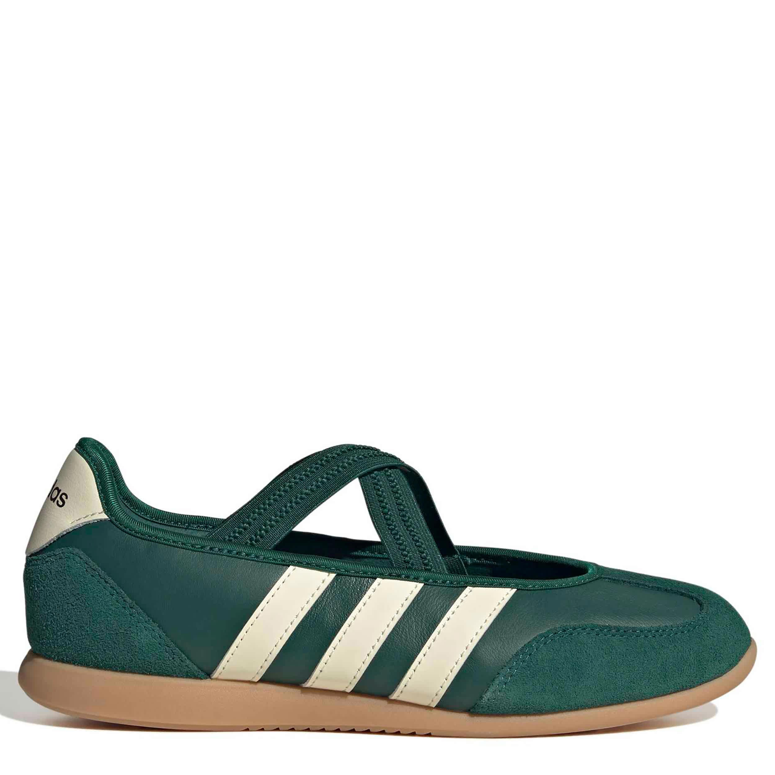 ADIDAS-WOMENS BARREDA MARY JANE SNEAKER-GREEN & OFF WHITE