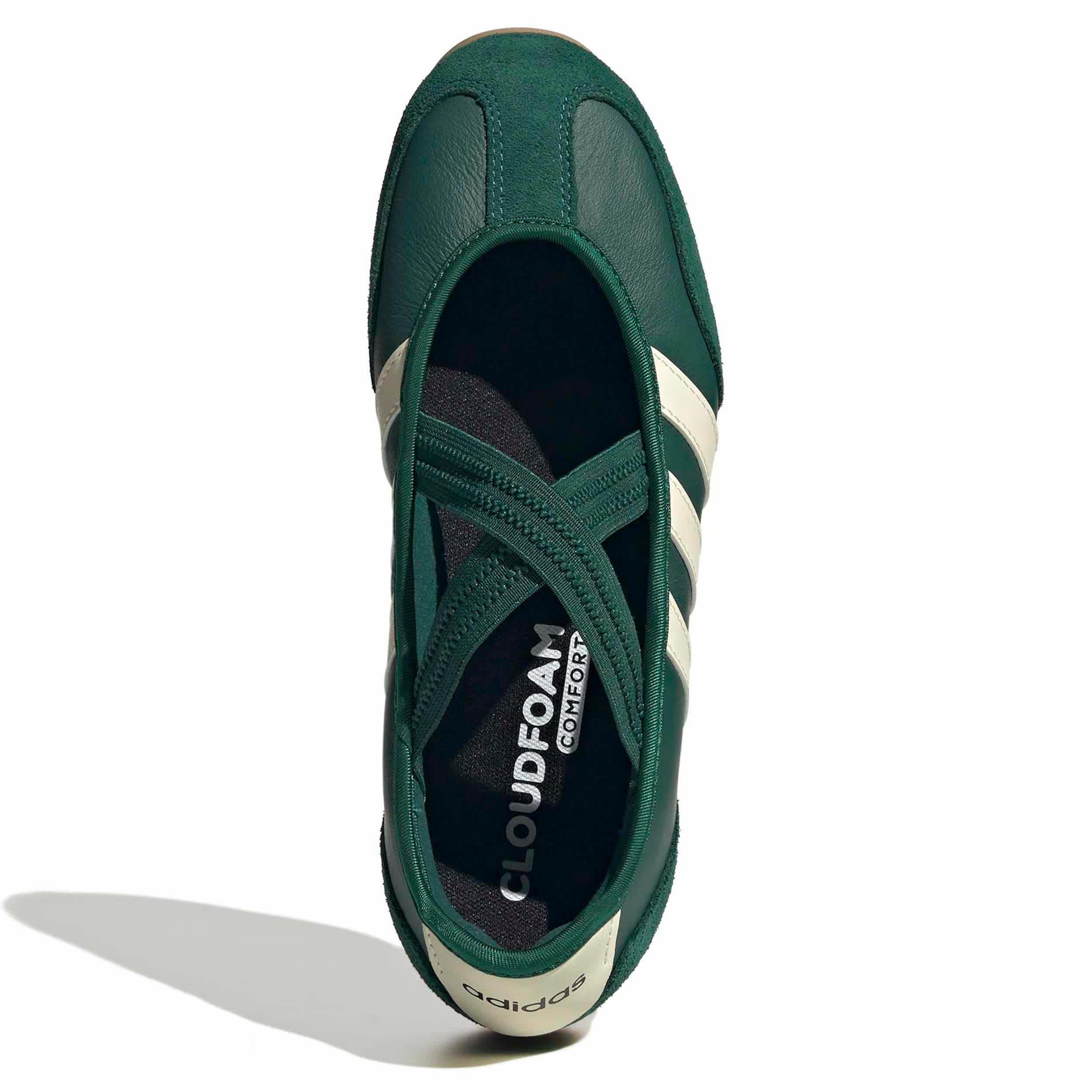 ADIDAS-WOMENS BARREDA MARY JANE SNEAKER-GREEN & OFF WHITE