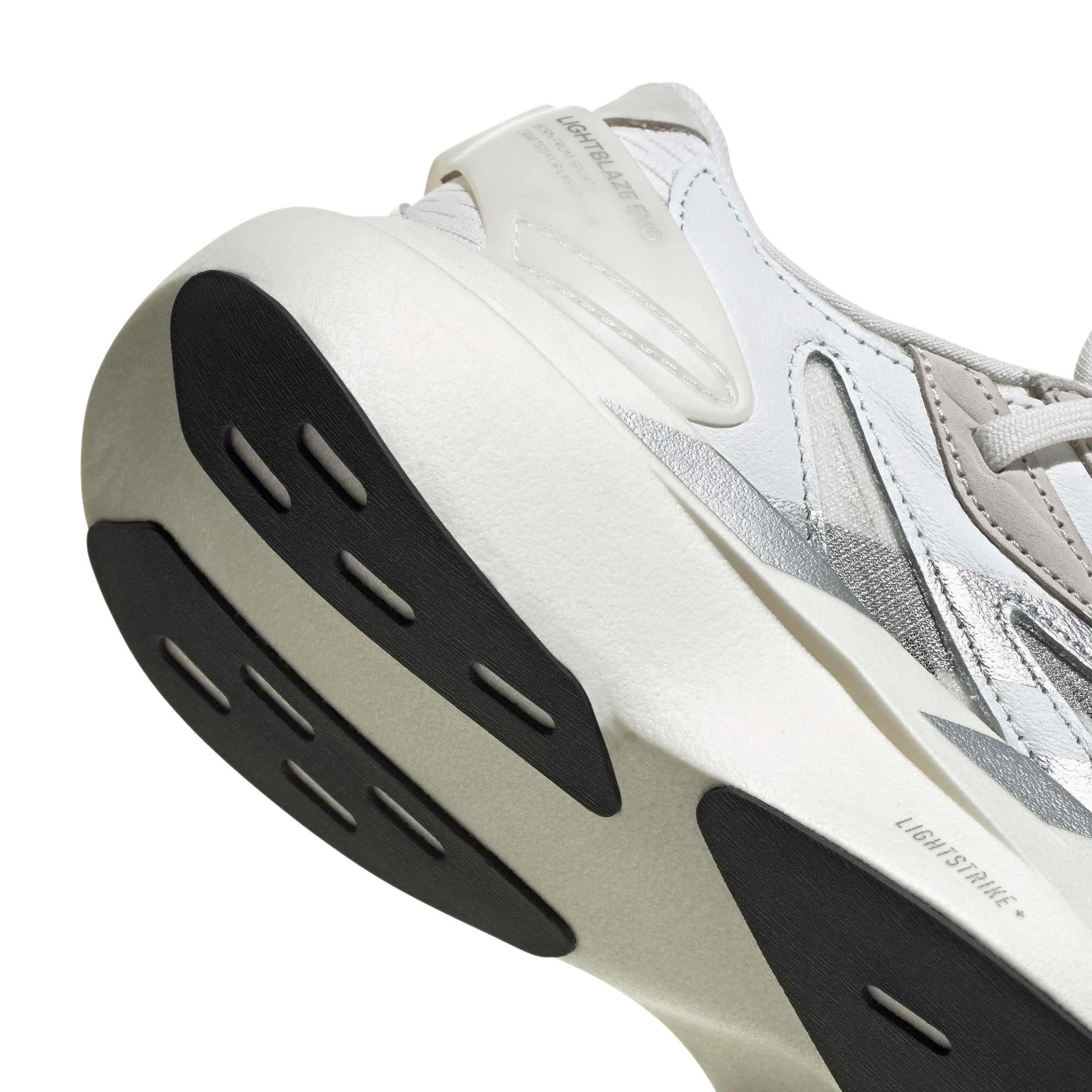 ADIDAS-WOMENS LIGHTBLAZE EVO SL SNEAKER-WHITE & SILVER