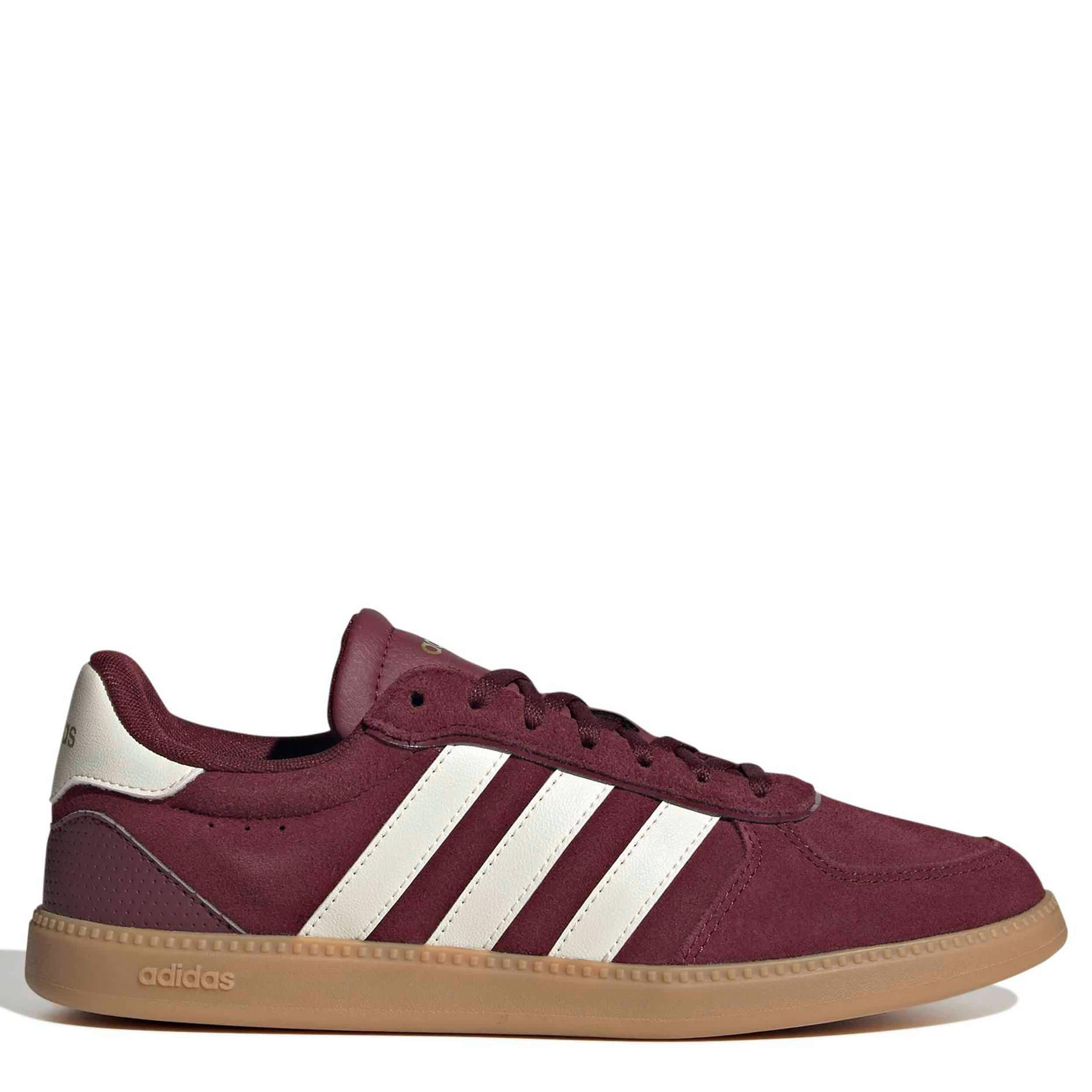 ADIDAS-WOMENS BREAKNET SLEEK SNEAKER-DARK RED & OFF WHITE