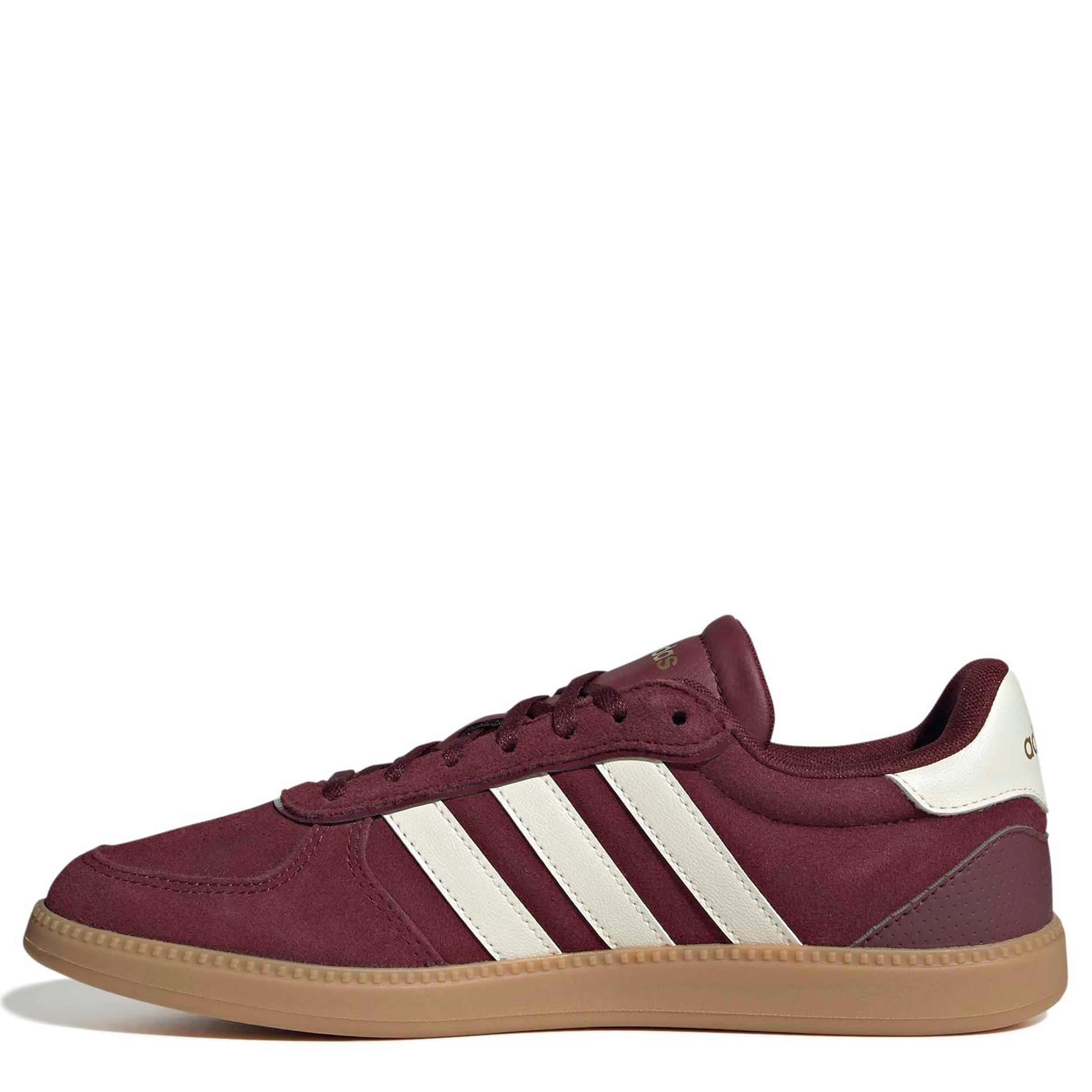 ADIDAS-WOMENS BREAKNET SLEEK SNEAKER-DARK RED & OFF WHITE