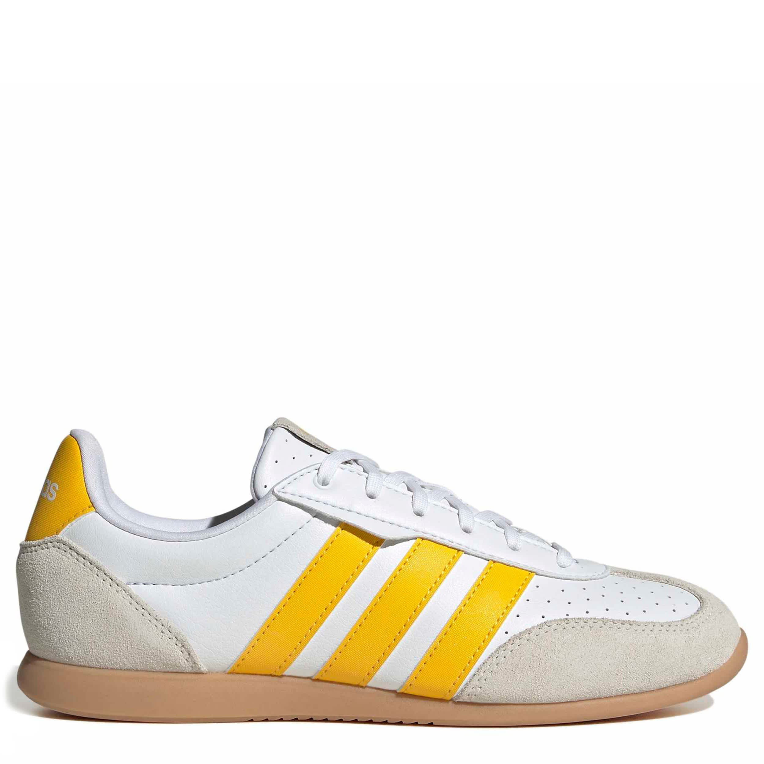 ADIDAS-WOMENS BARREDA LO SNEAKER-WHITE & GOLD