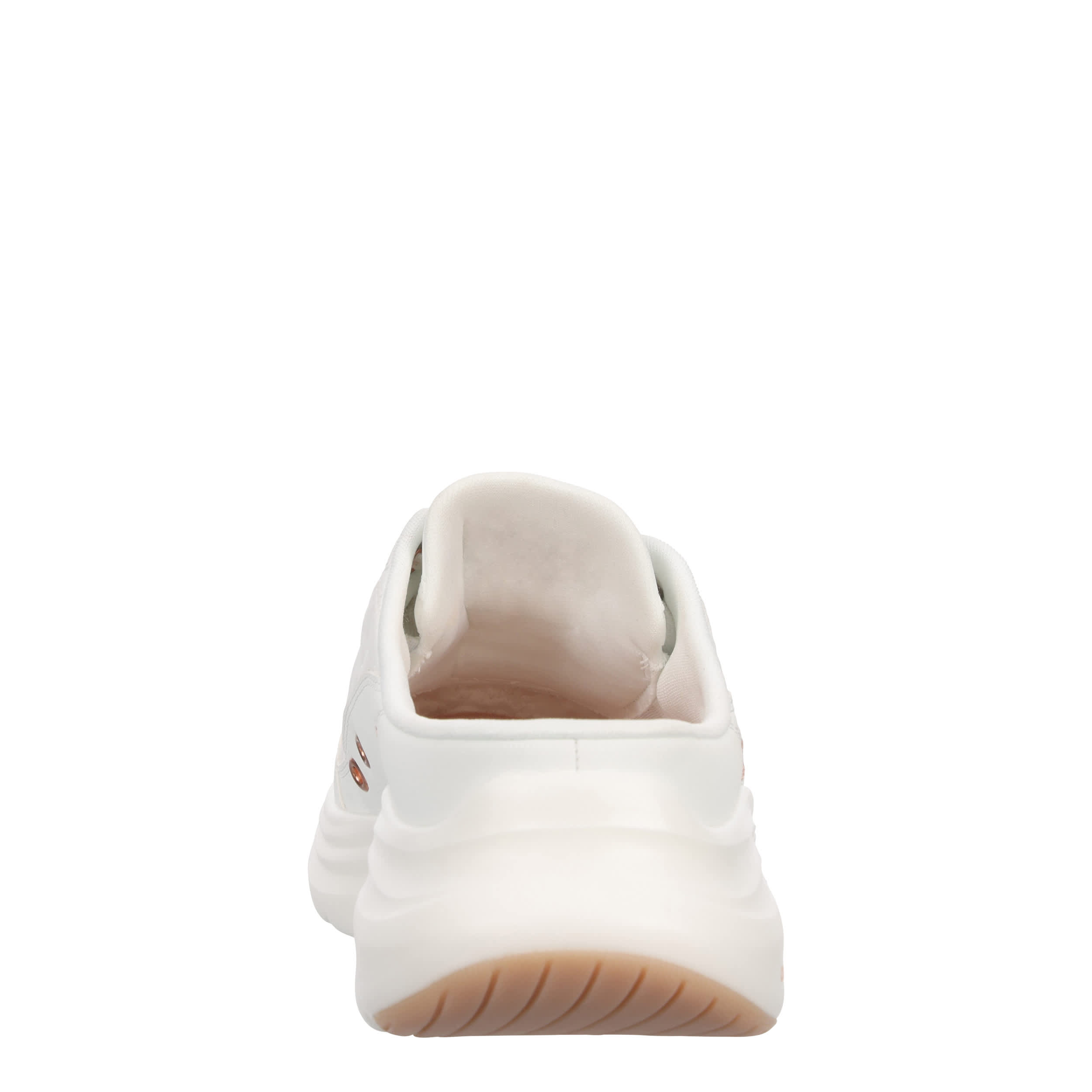 SKECHERS-WOMENS CONTOUR FOAM COZY FIT SLIP-ON SNEAKER-WHITE & ROSE GOLD