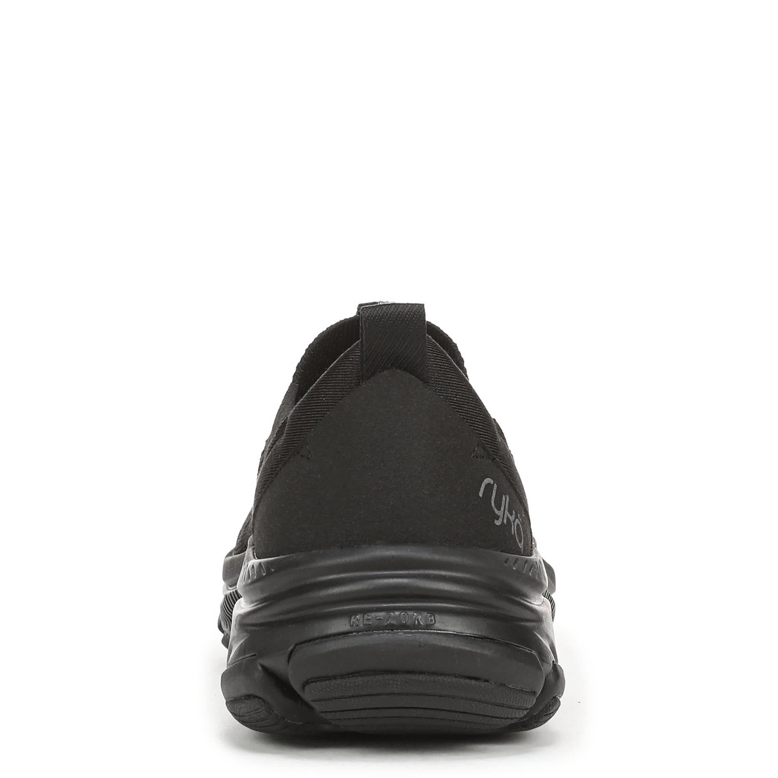 RYKA-WOMENS DEVOTION MAX KNIT WALKING SNEAKER-BLACK & BLACK