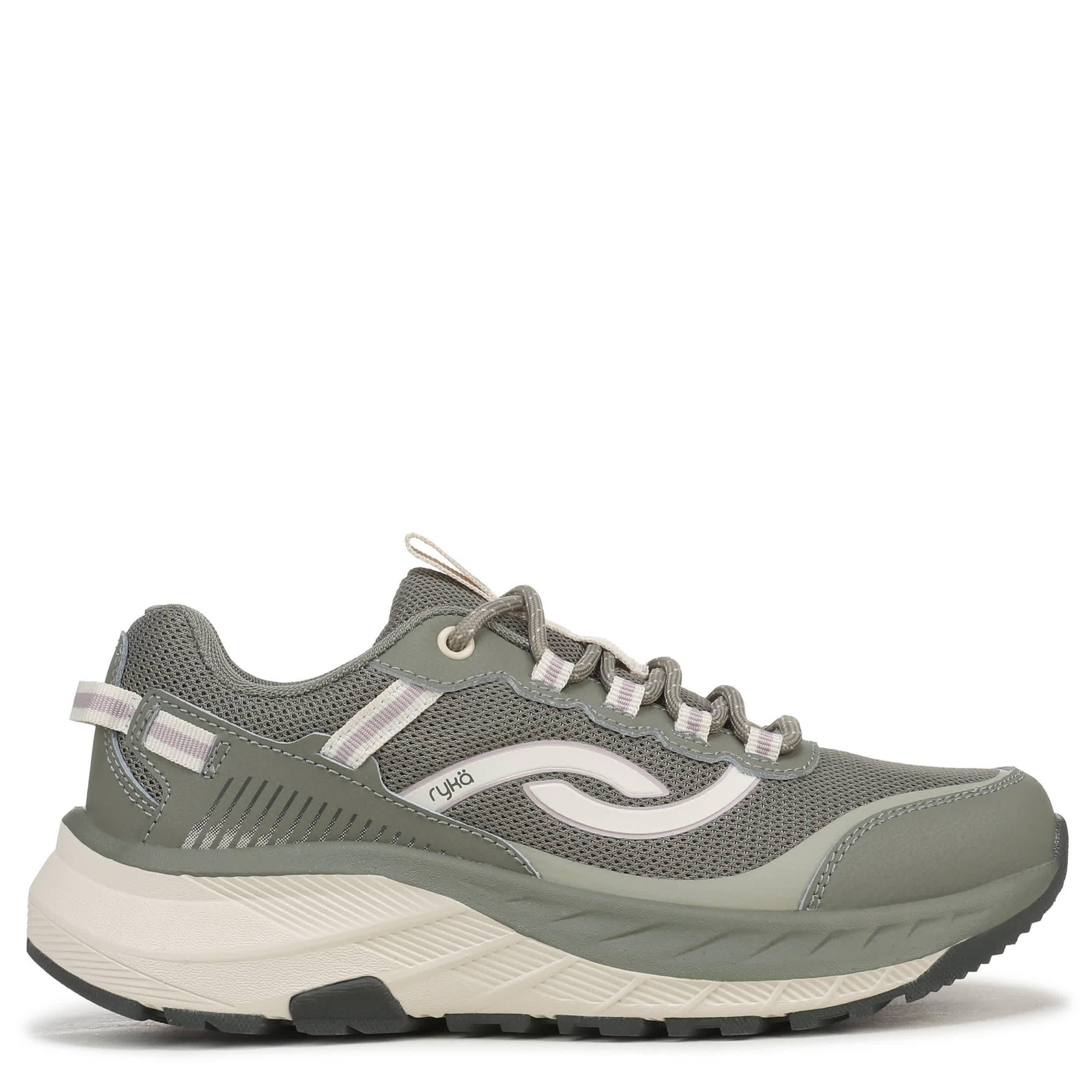 RYKA-WOMENS GUIDE WALKING SNEAKER-PALE GREEN & GREY