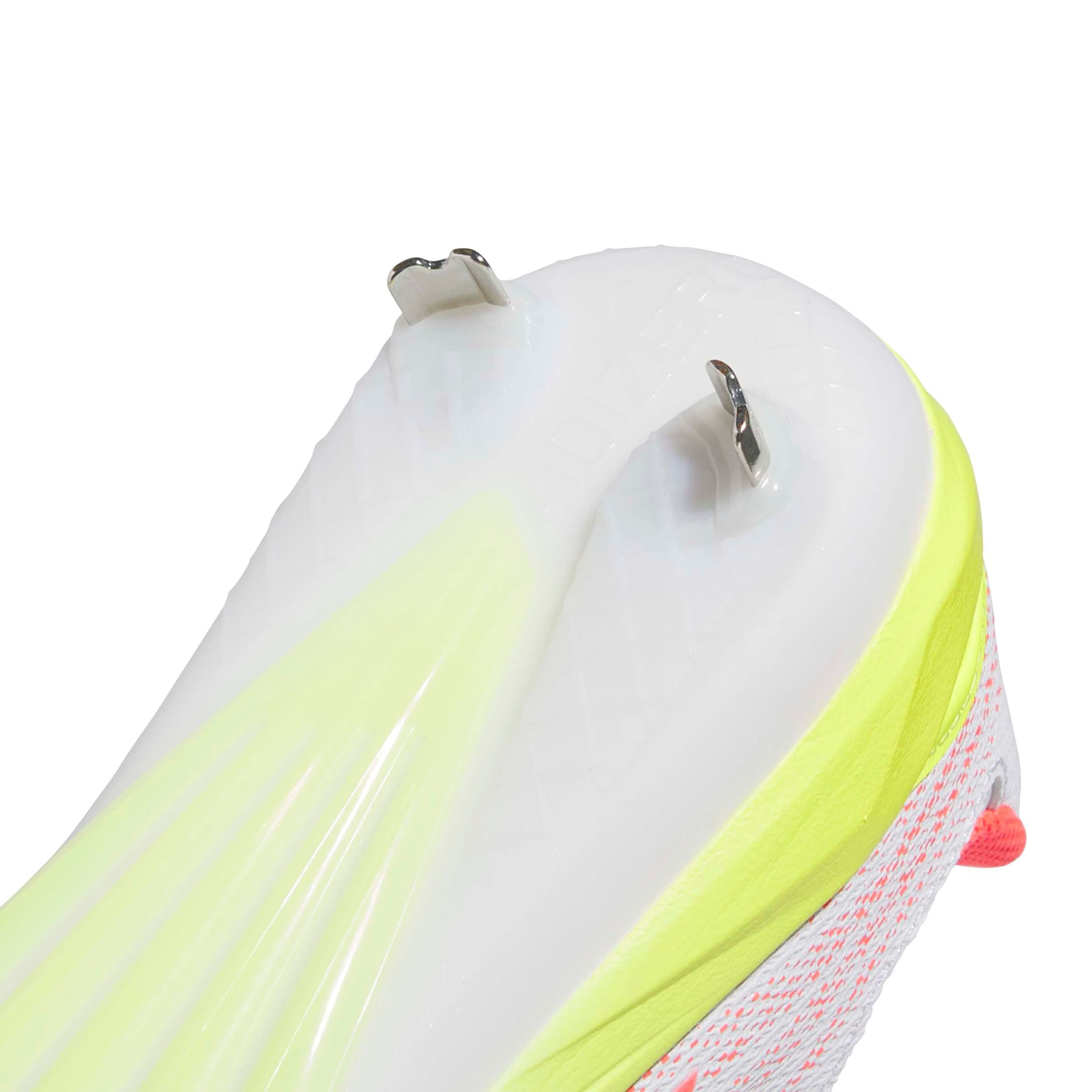 ADIDAS-WOMENS ADIZERO INSTINCT 3.0 SOFTBALL-WHITE & ORANGE