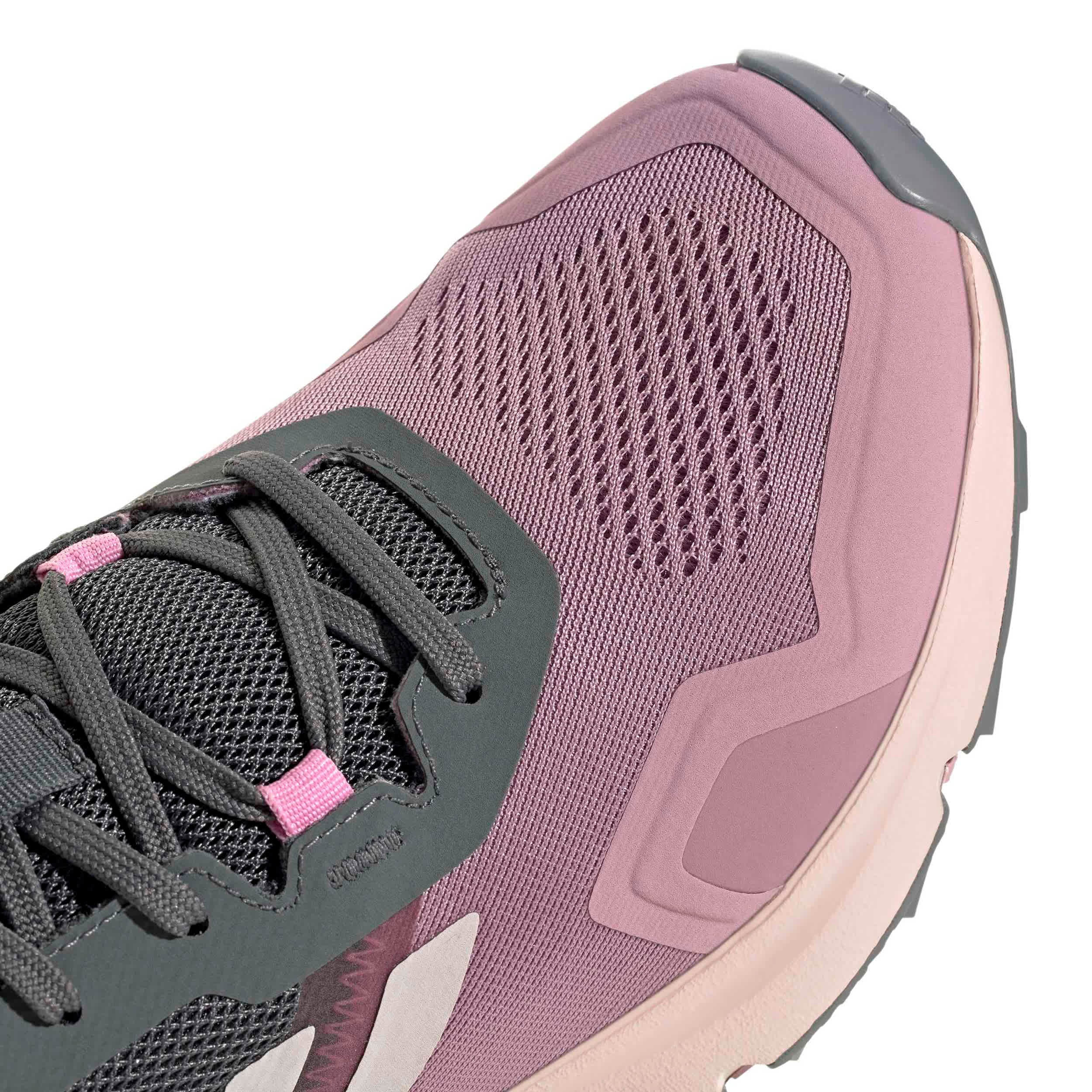 ADIDAS-WOMENS TERREX SOULSTRIDE TRAIL RUNNING SHOES-PINK & GREY