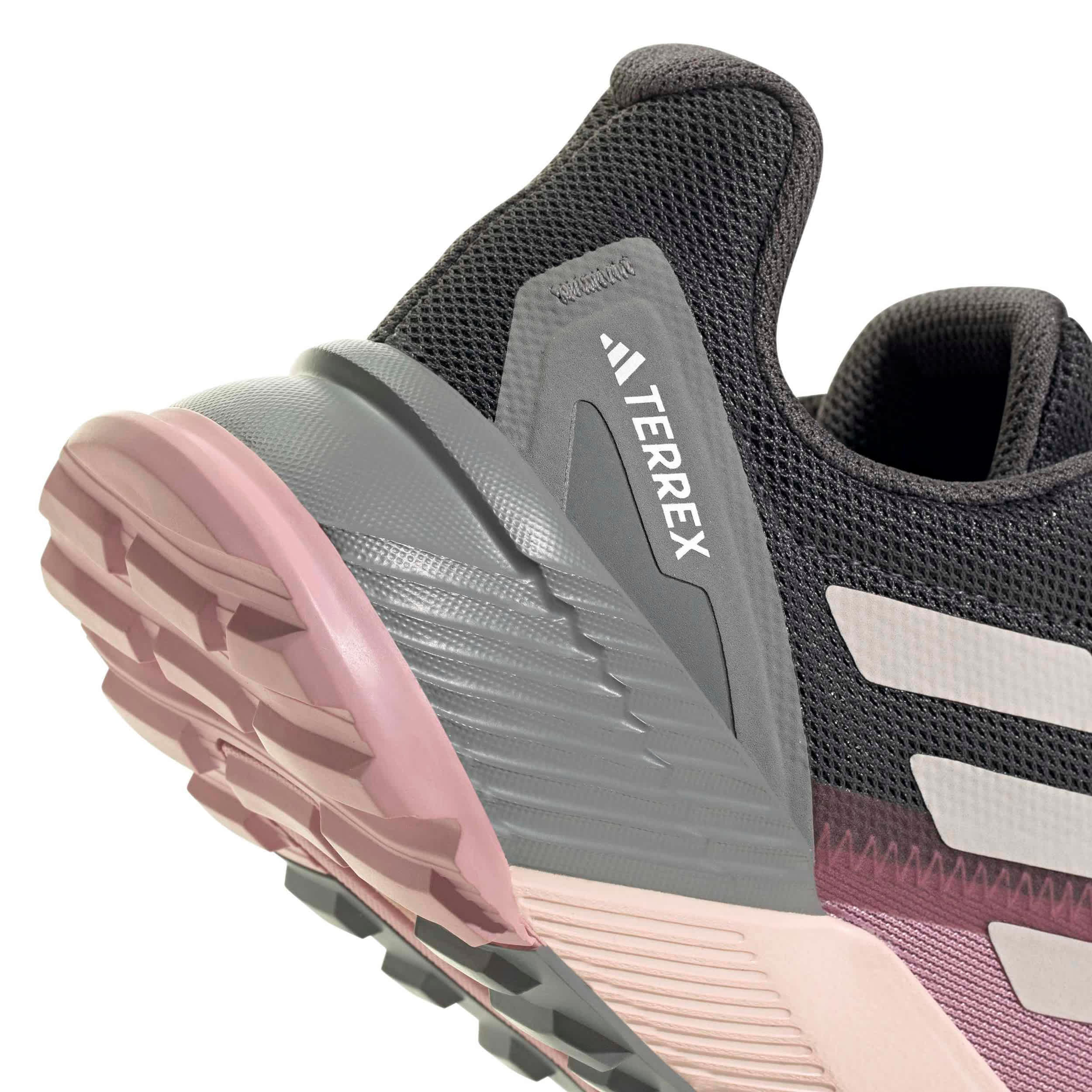 ADIDAS-WOMENS TERREX SOULSTRIDE TRAIL RUNNING SHOES-PINK & GREY