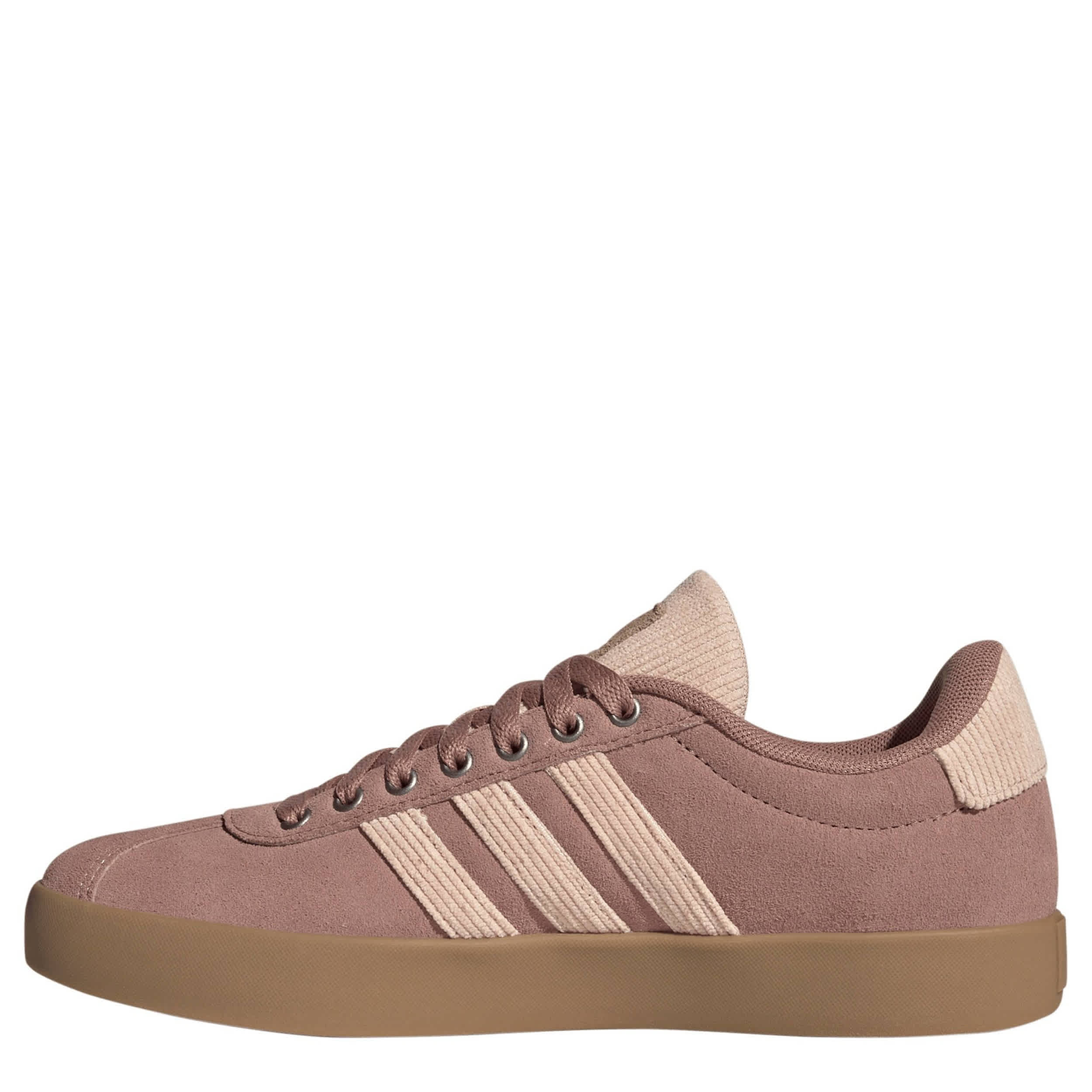 ADIDAS-WOMENS VL COURT 3.0 SNEAKER-TAN & BLUSH