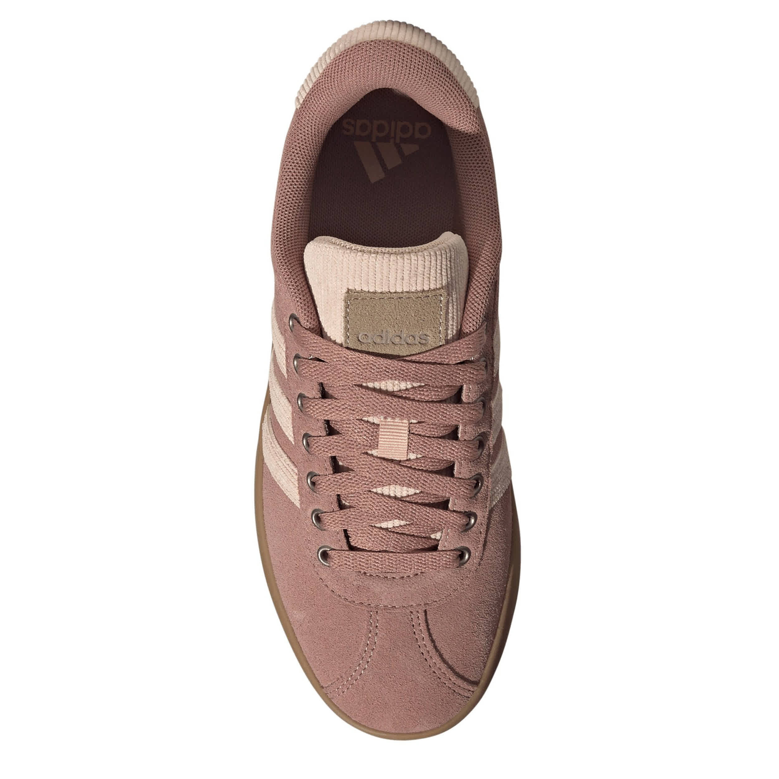 ADIDAS-WOMENS VL COURT 3.0 SNEAKER-TAN & BLUSH
