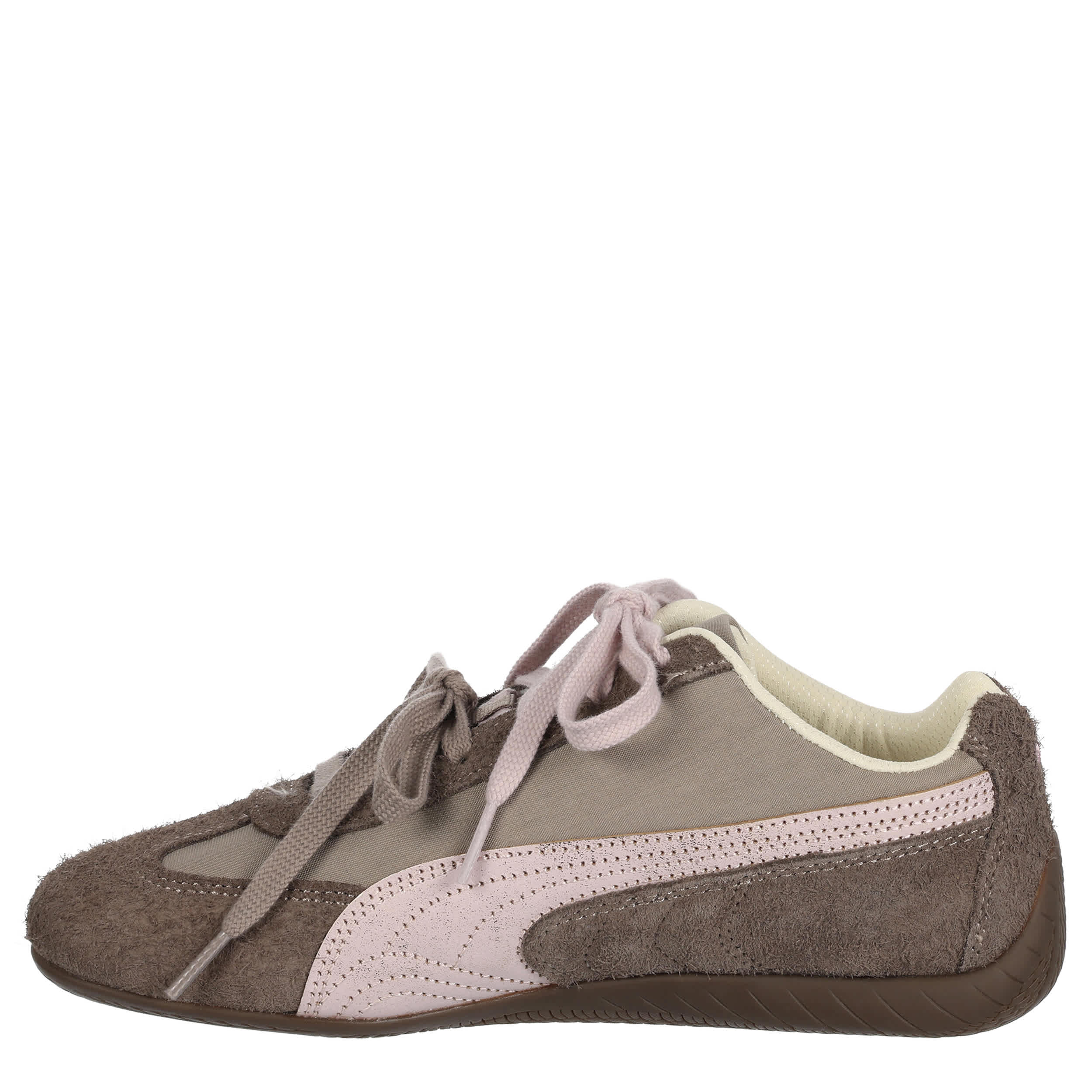 PUMA-WOMENS SPEEDCAT SNEAKER-GREY & PALE PINK
