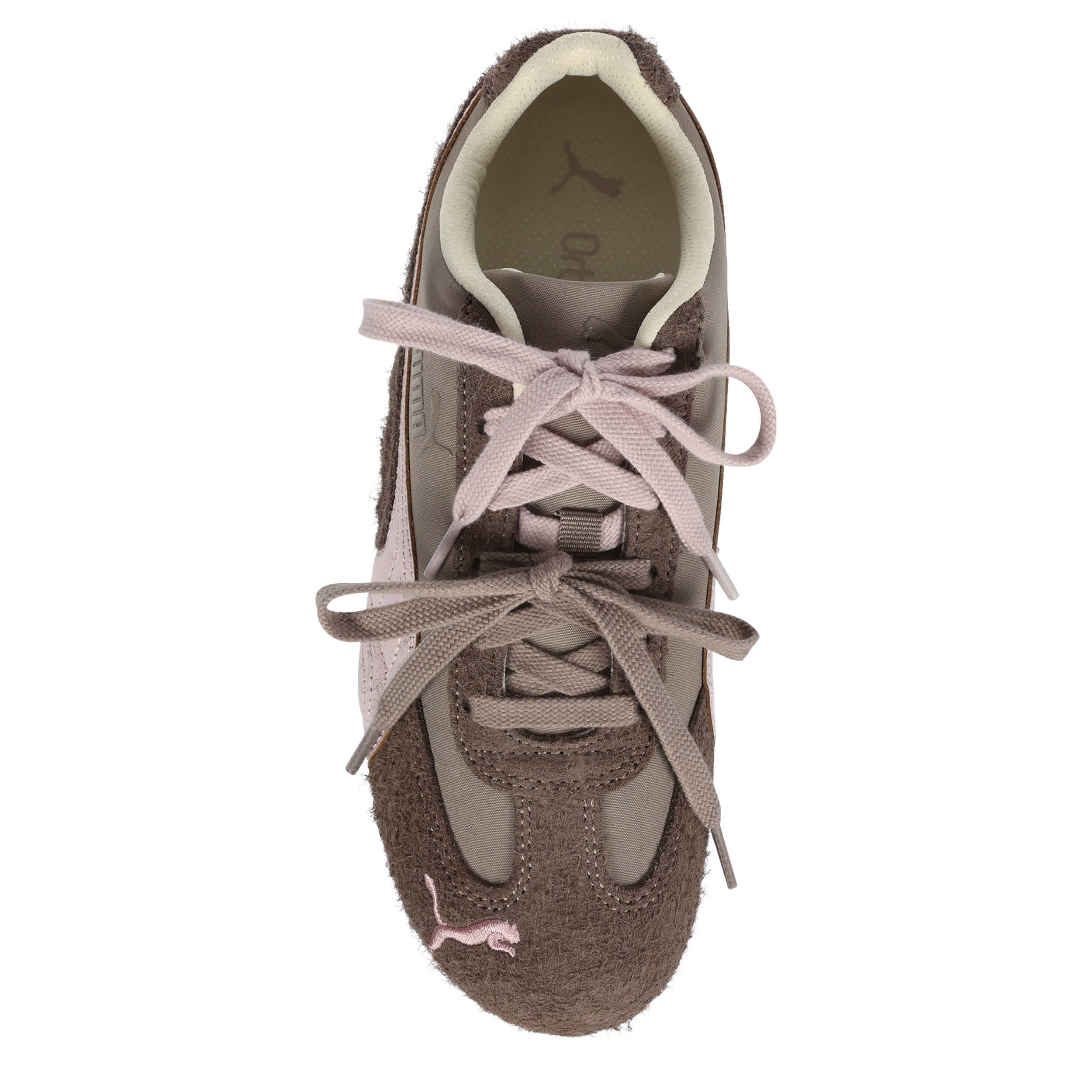 PUMA-WOMENS SPEEDCAT SNEAKER-GREY & PALE PINK