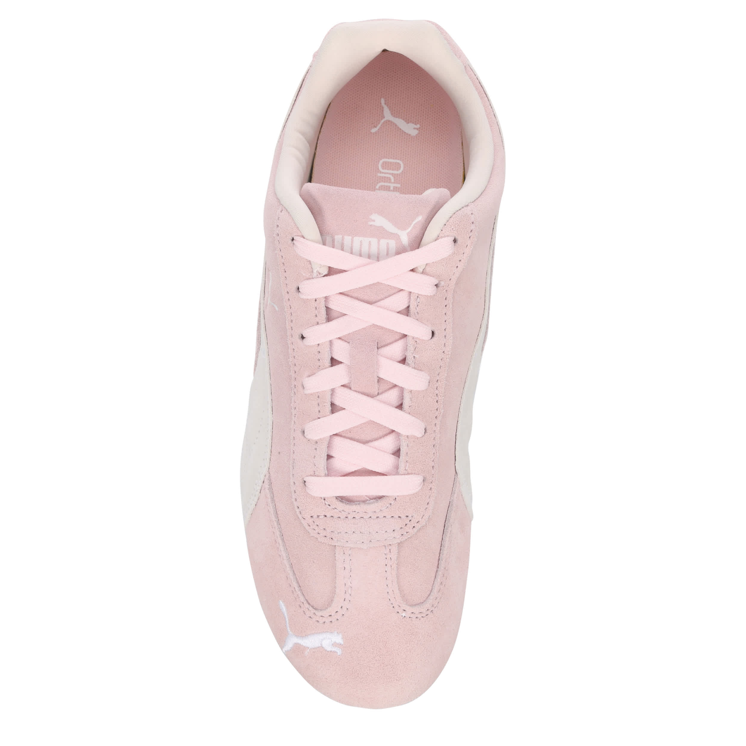 PUMA-WOMENS SPEEDCAT SNEAKER-PINK & WHITE