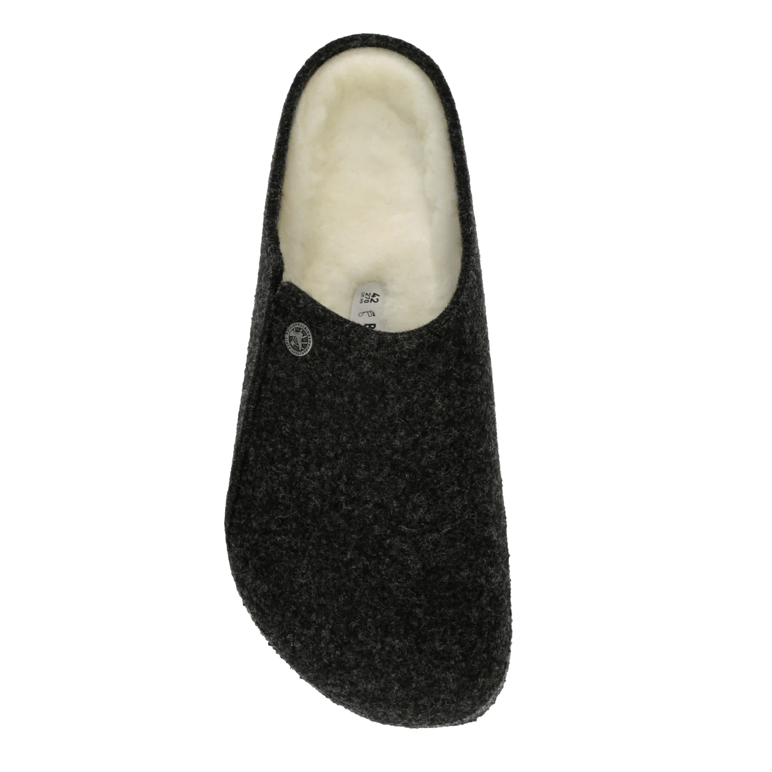 BIRKENSTOCK-MENS ZERMATT SHEARLING CLOG-DARK GREY & 