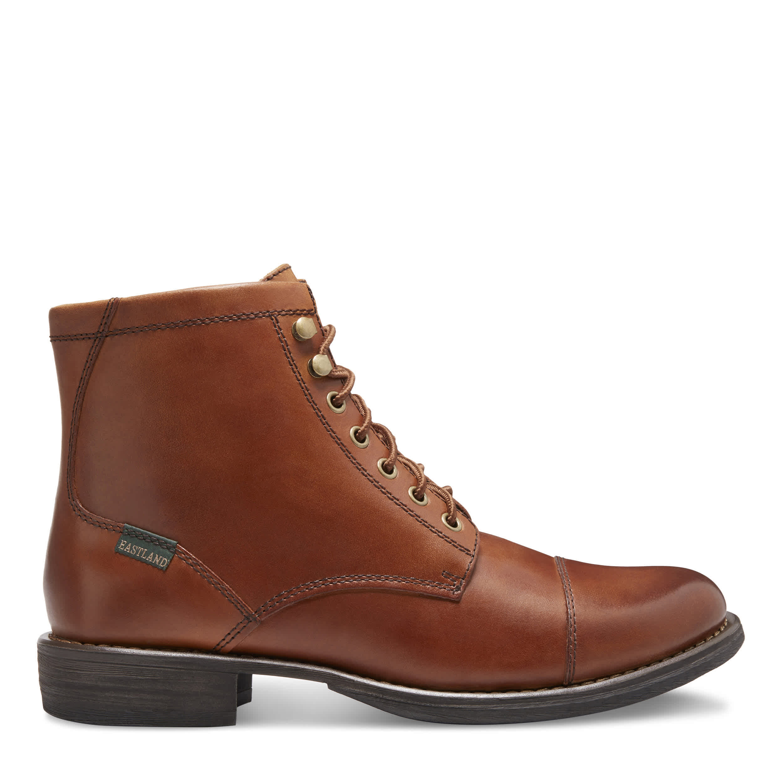 EASTLAND-MENS HIGH FIDELITY LACE-UP BOOT-TAN & 