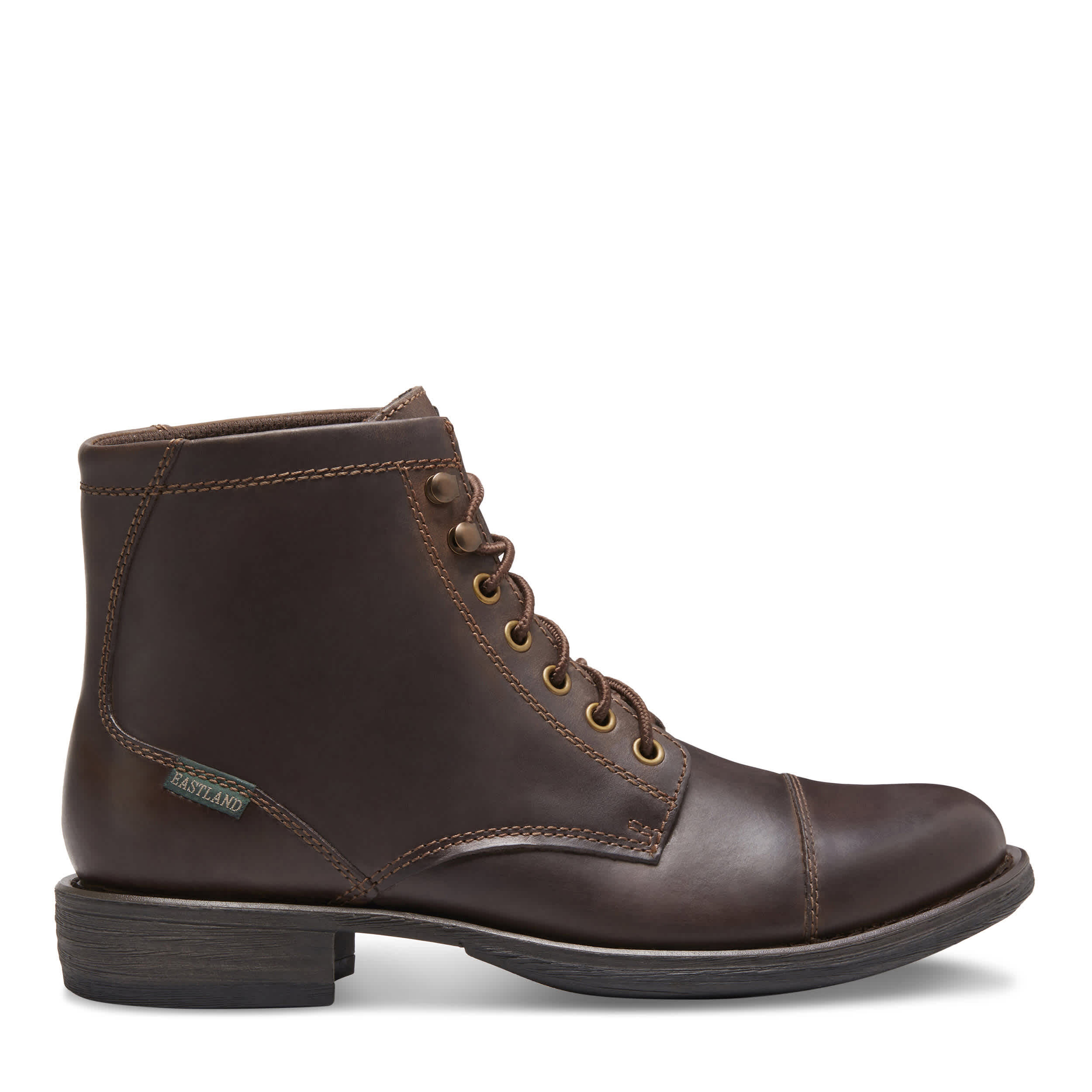 EASTLAND-MENS HIGH FIDELITY LACE-UP BOOT-DARK BROWN & 