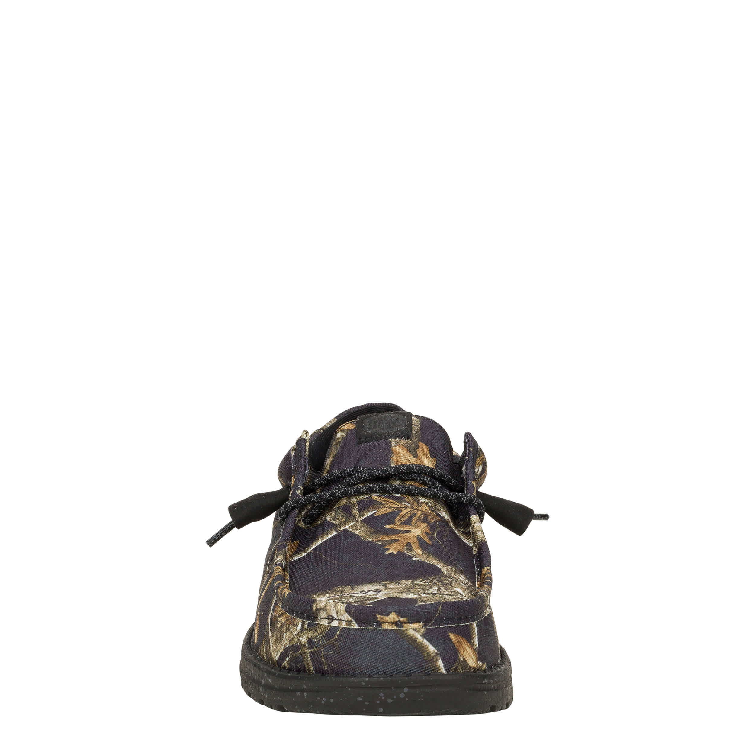 HEYDUDE MENS WALLY REALTREE EDGE COLORS SLIP ON SNEAKER - BLACK