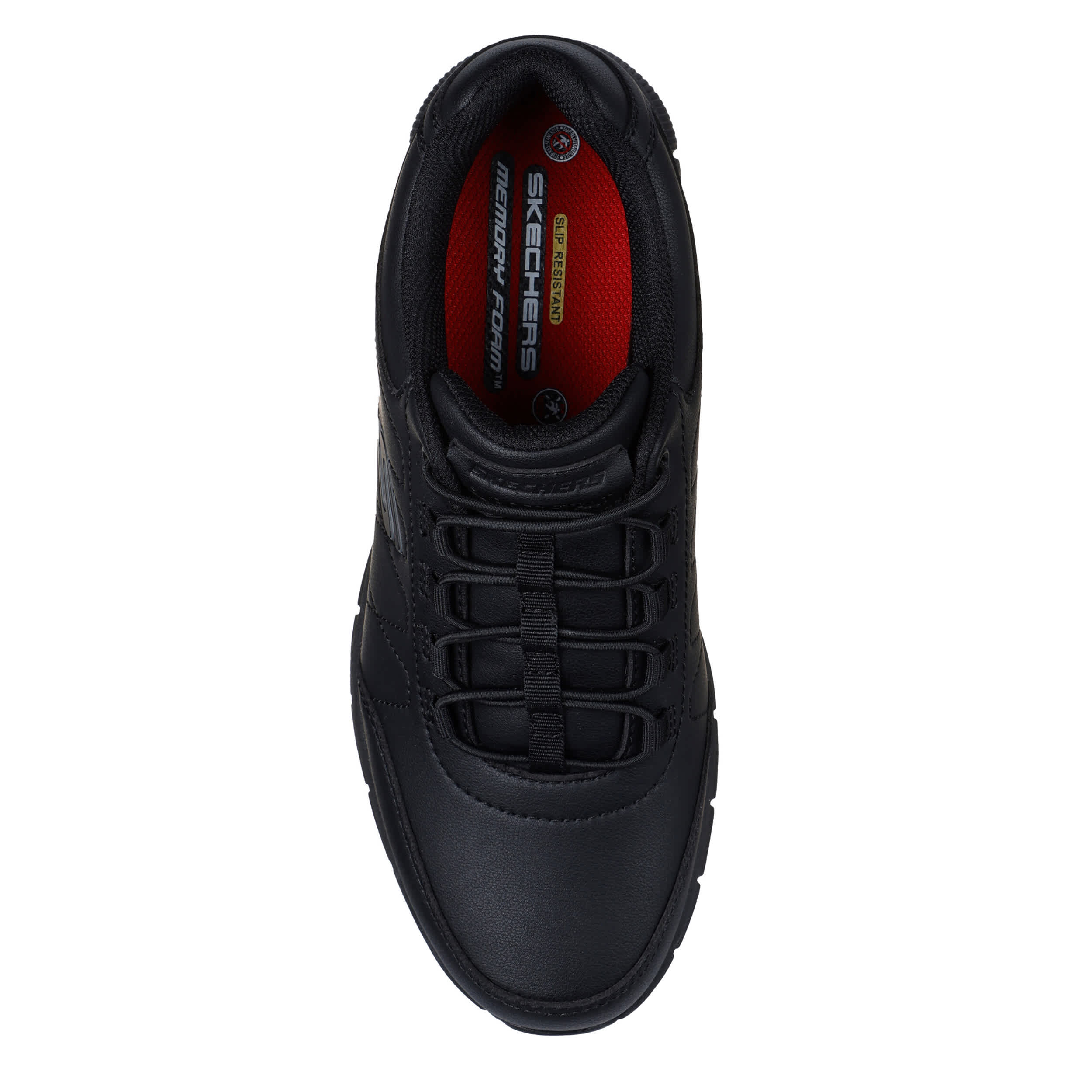 SKECHERS MENS NAMPA-OSIL SLIP RESISTANT WORK SHOE - BLACK