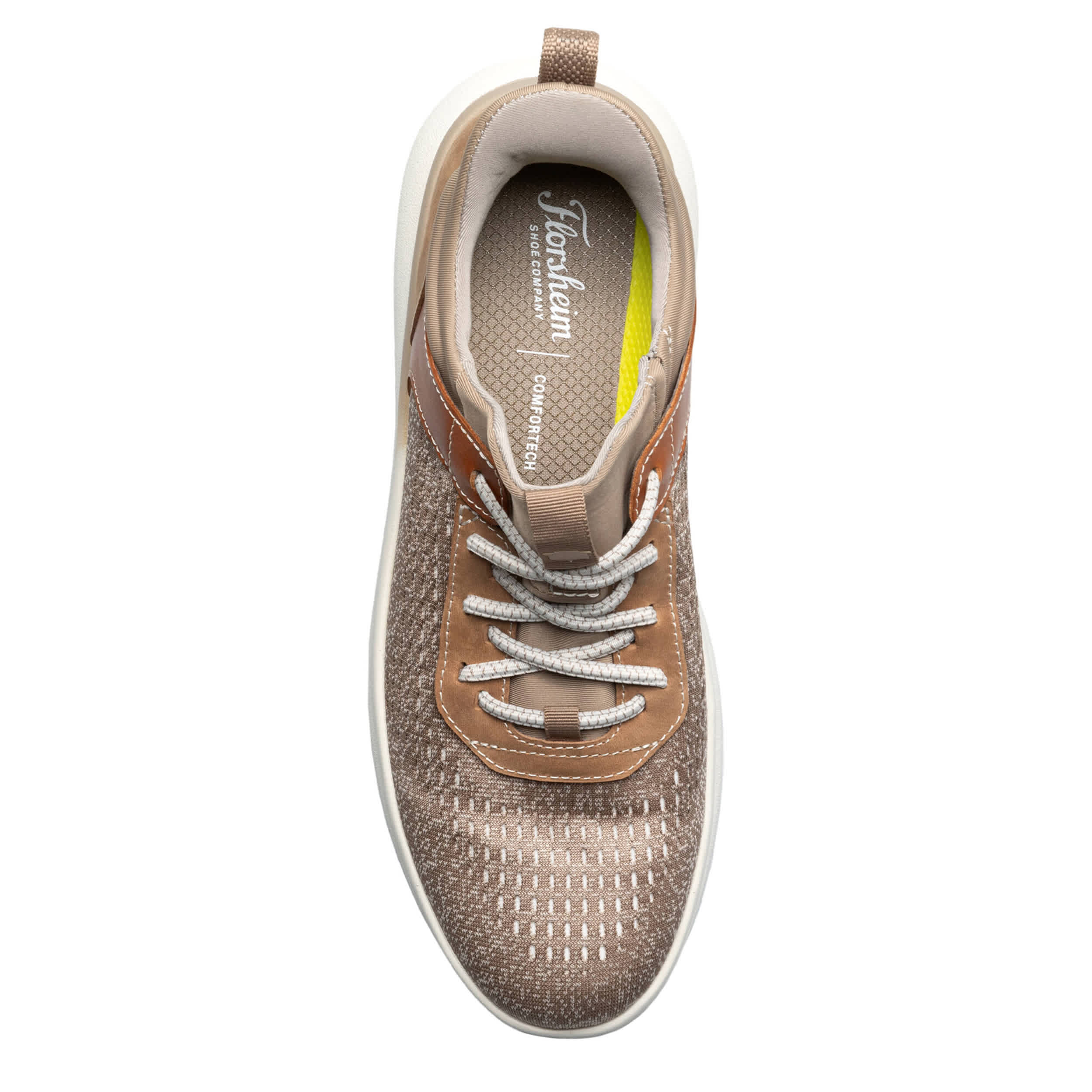 Taupe Florsheim Mens Fleet Knit Elastic Lace Sneaker | Rack Room Shoes