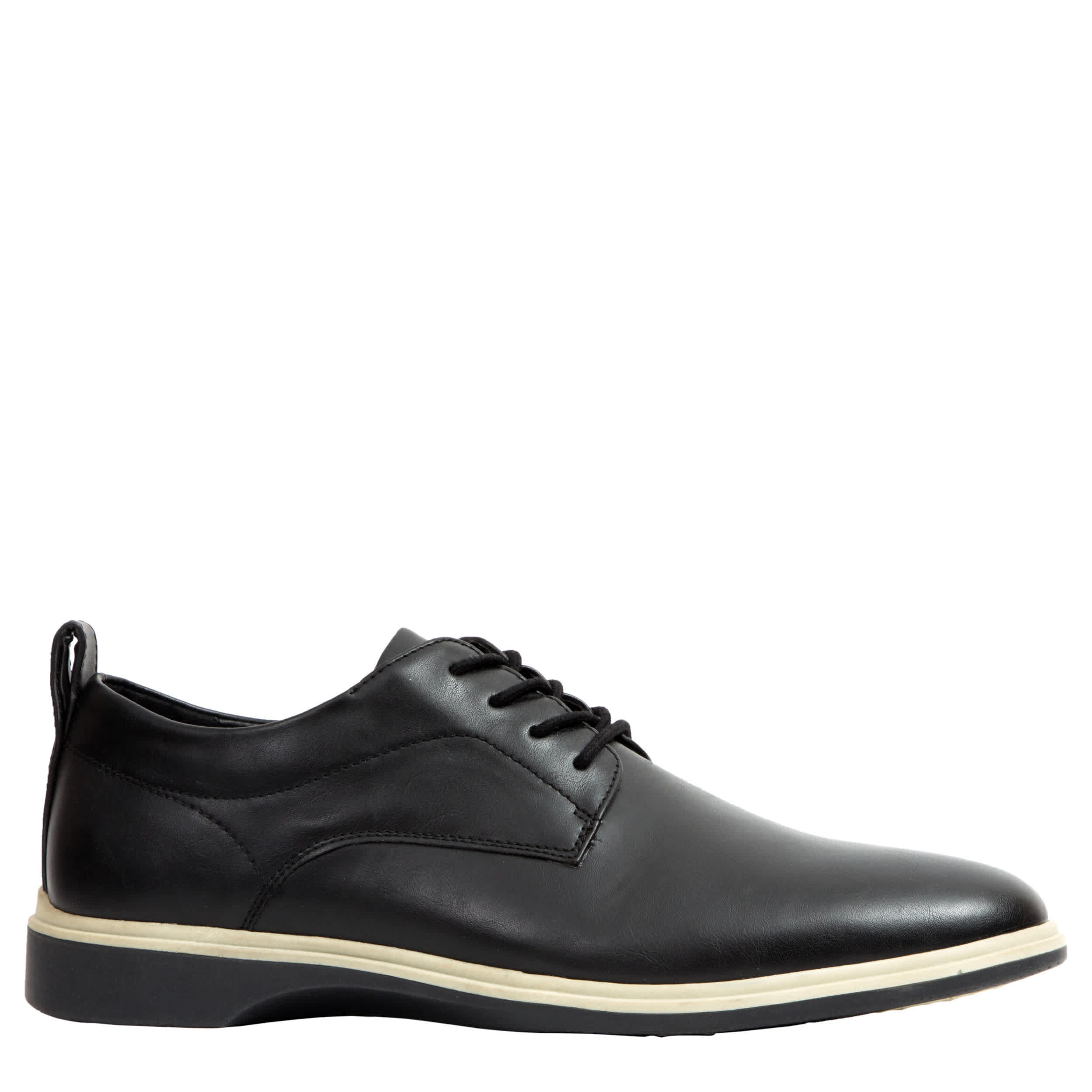 DEER STAGS-MENS LISBON OXFORD-BLACK & GREY