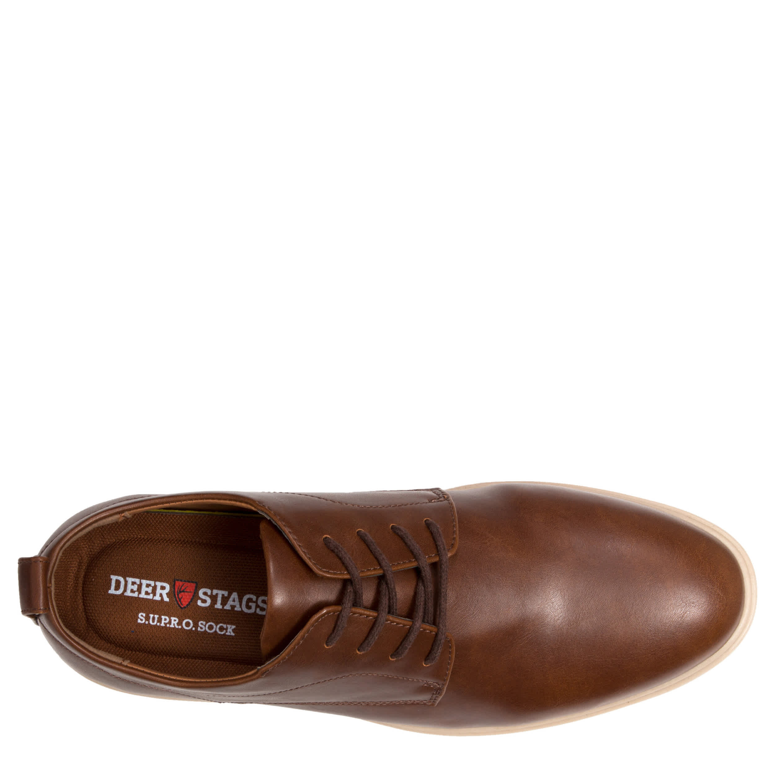 DEER STAGS-MENS LISBON OXFORD-BROWN & 