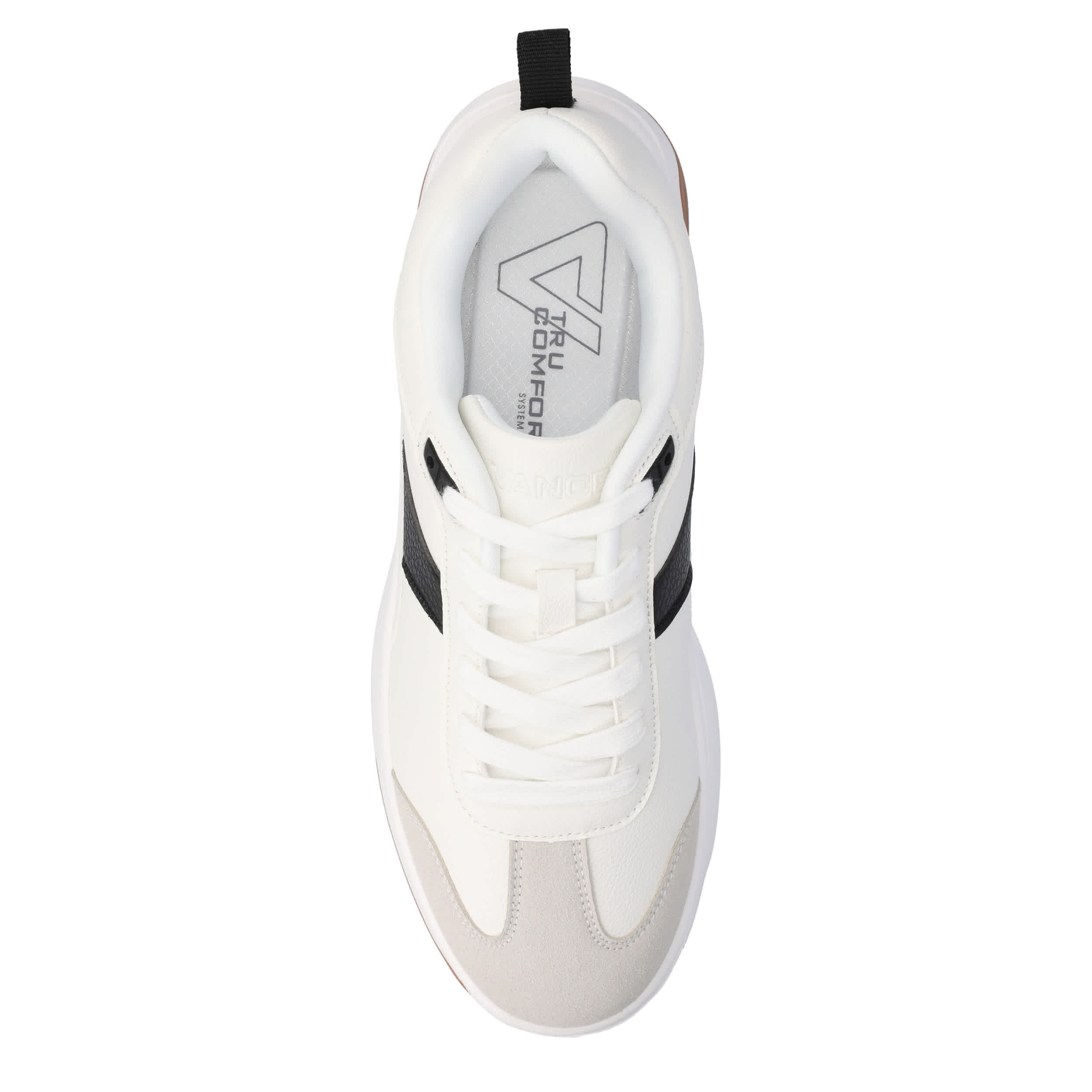VANCE CO-MENS RAIDEN T-TOE LOW TOP SNEAKER-WHITE & 