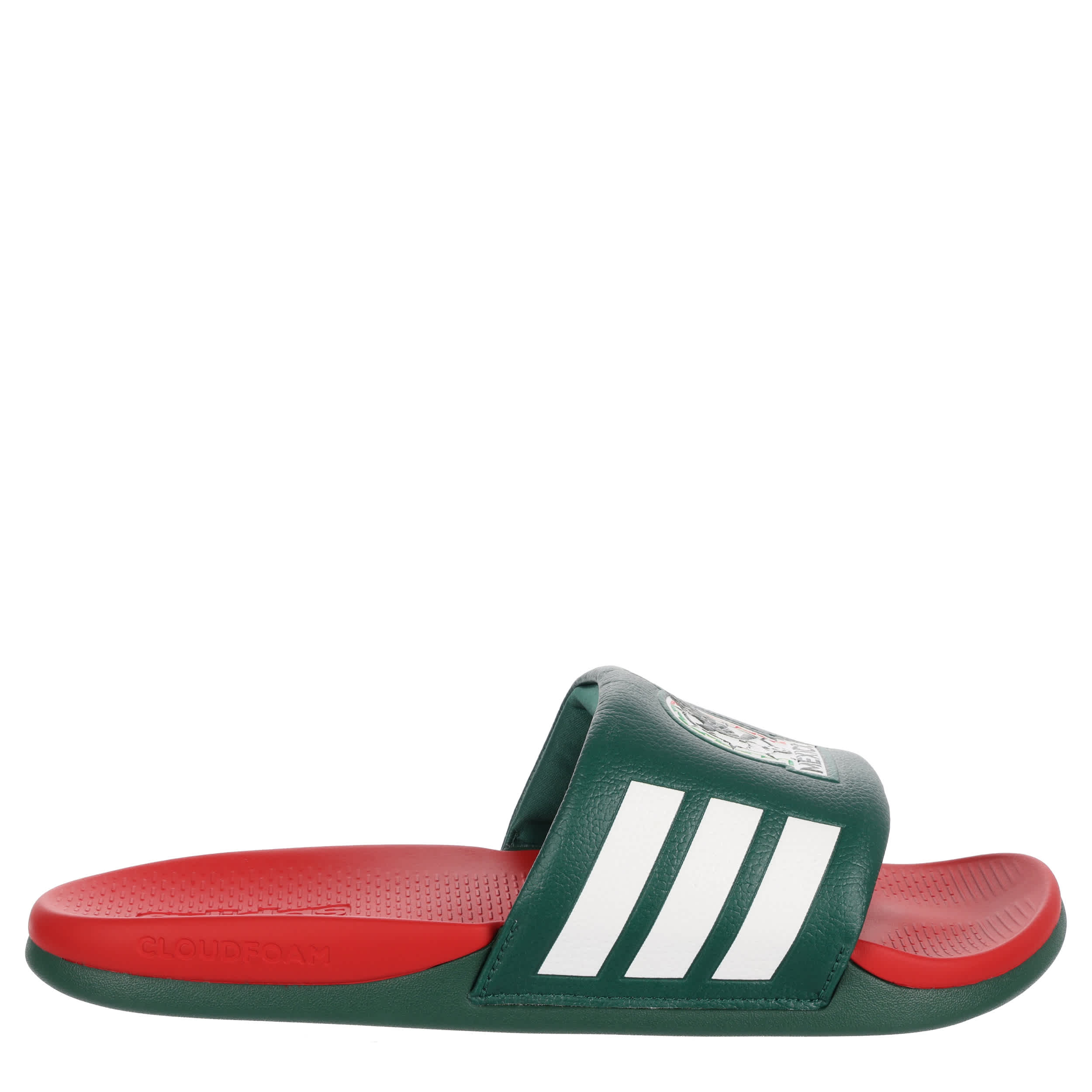 ADIDAS-MENS ADILETTE MEXICO SLIDE SANDAL-DARK GREEN & 