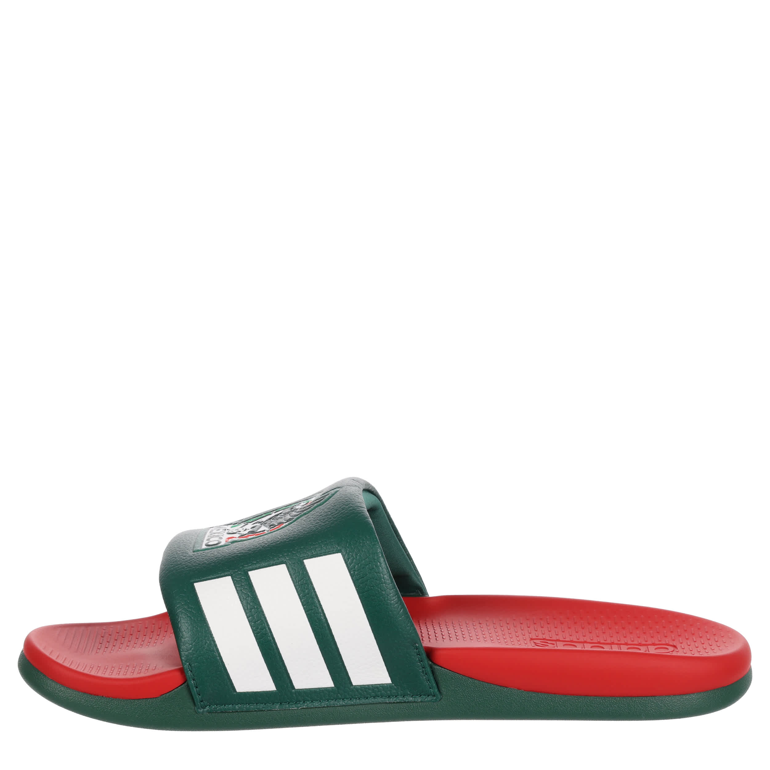 ADIDAS-MENS ADILETTE MEXICO SLIDE SANDAL-DARK GREEN & 