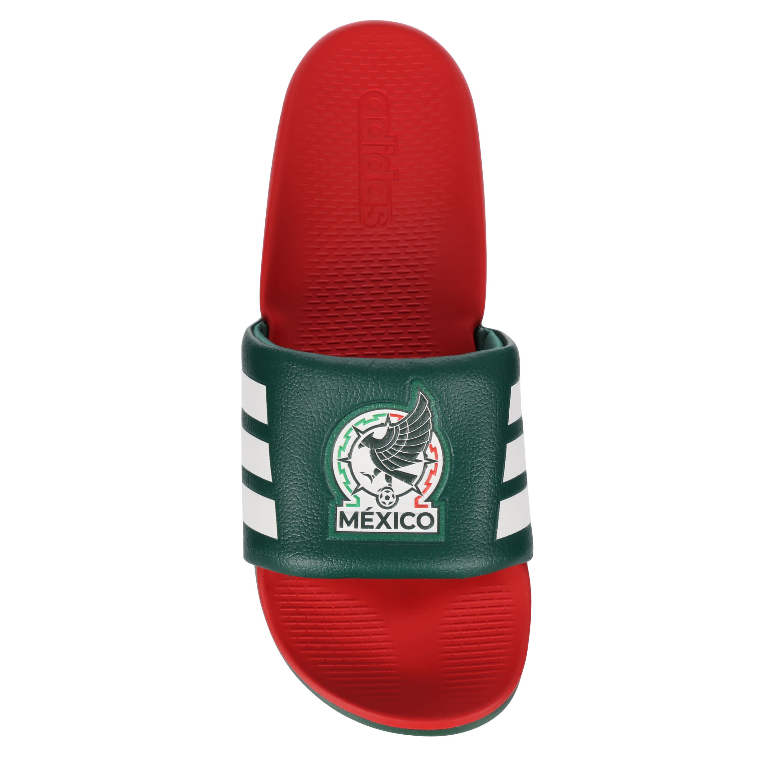 ADIDAS-MENS ADILETTE MEXICO SLIDE SANDAL-DARK GREEN & 