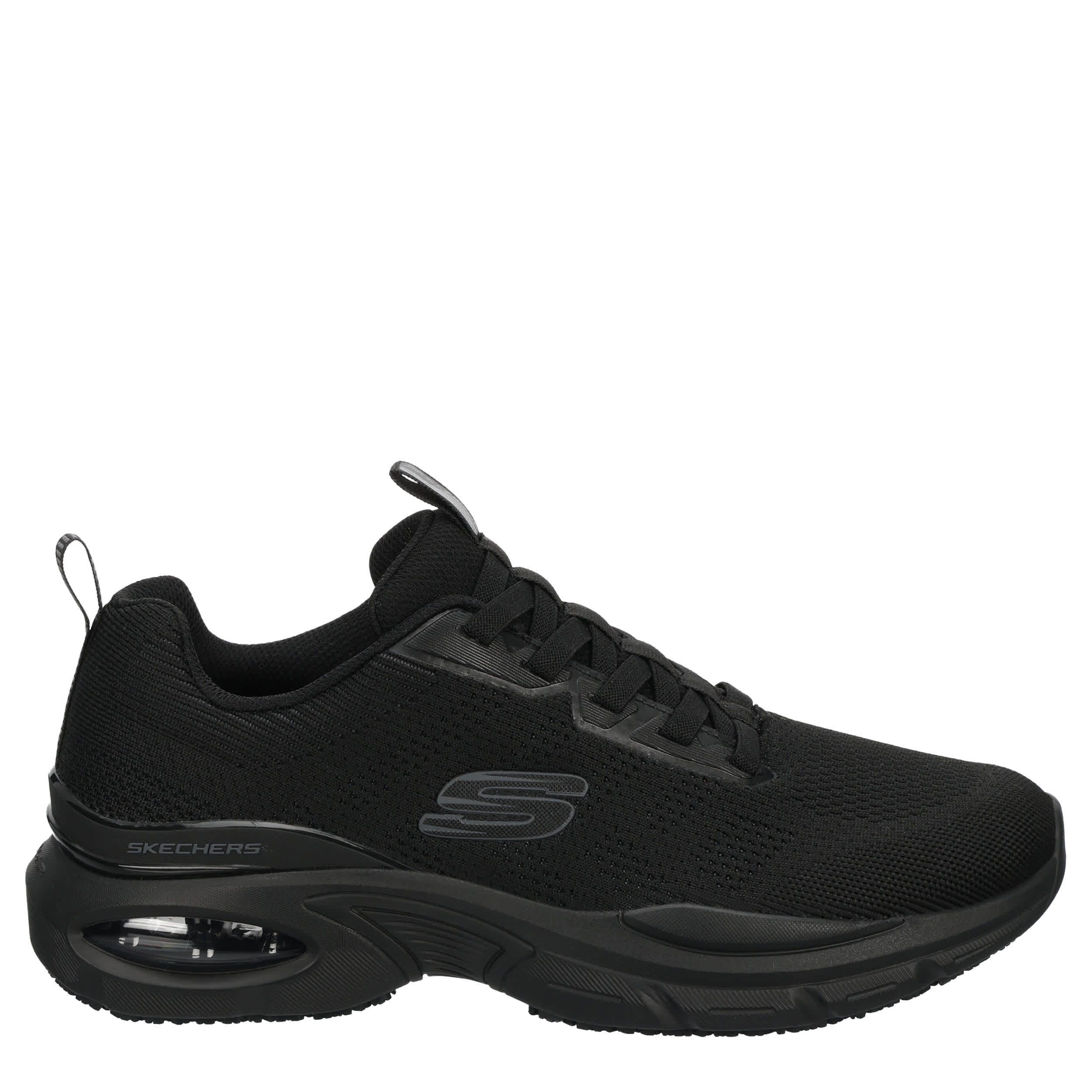 SKECHERS-MENS SKECH-AIR VENTURA SLIP RESISTANT WORK SHOE-BLACK & 