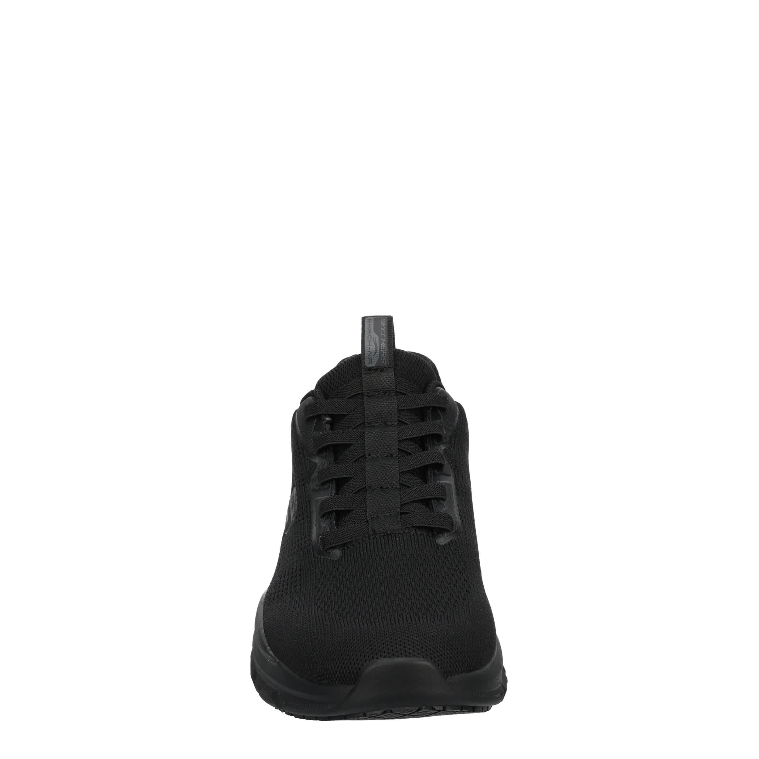 SKECHERS-MENS SKECH-AIR VENTURA SLIP RESISTANT WORK SHOE-BLACK & 
