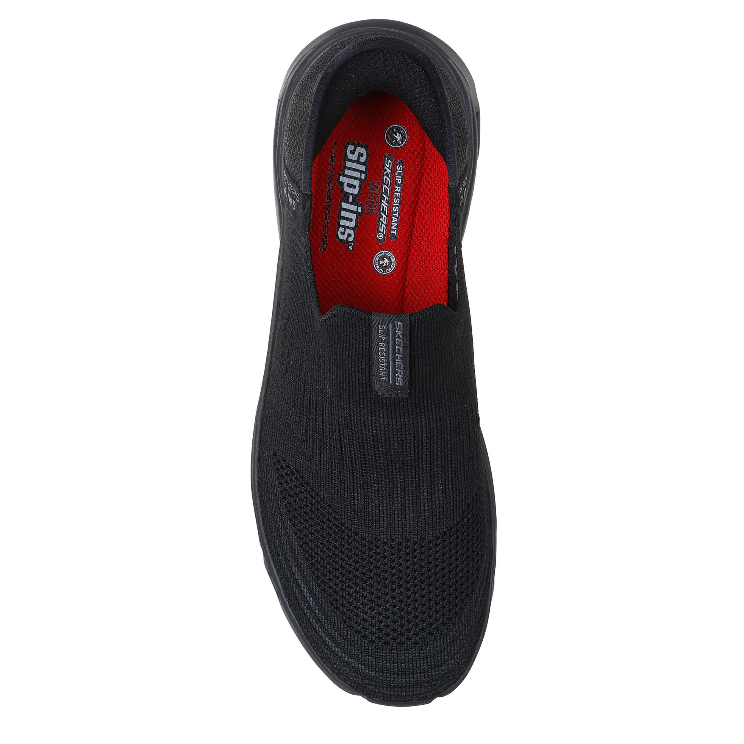 SKECHERS-WOMENS SLIP-INS GLIDE-STEP PRO SR TADRI WORK SHOE-BLACK & 
