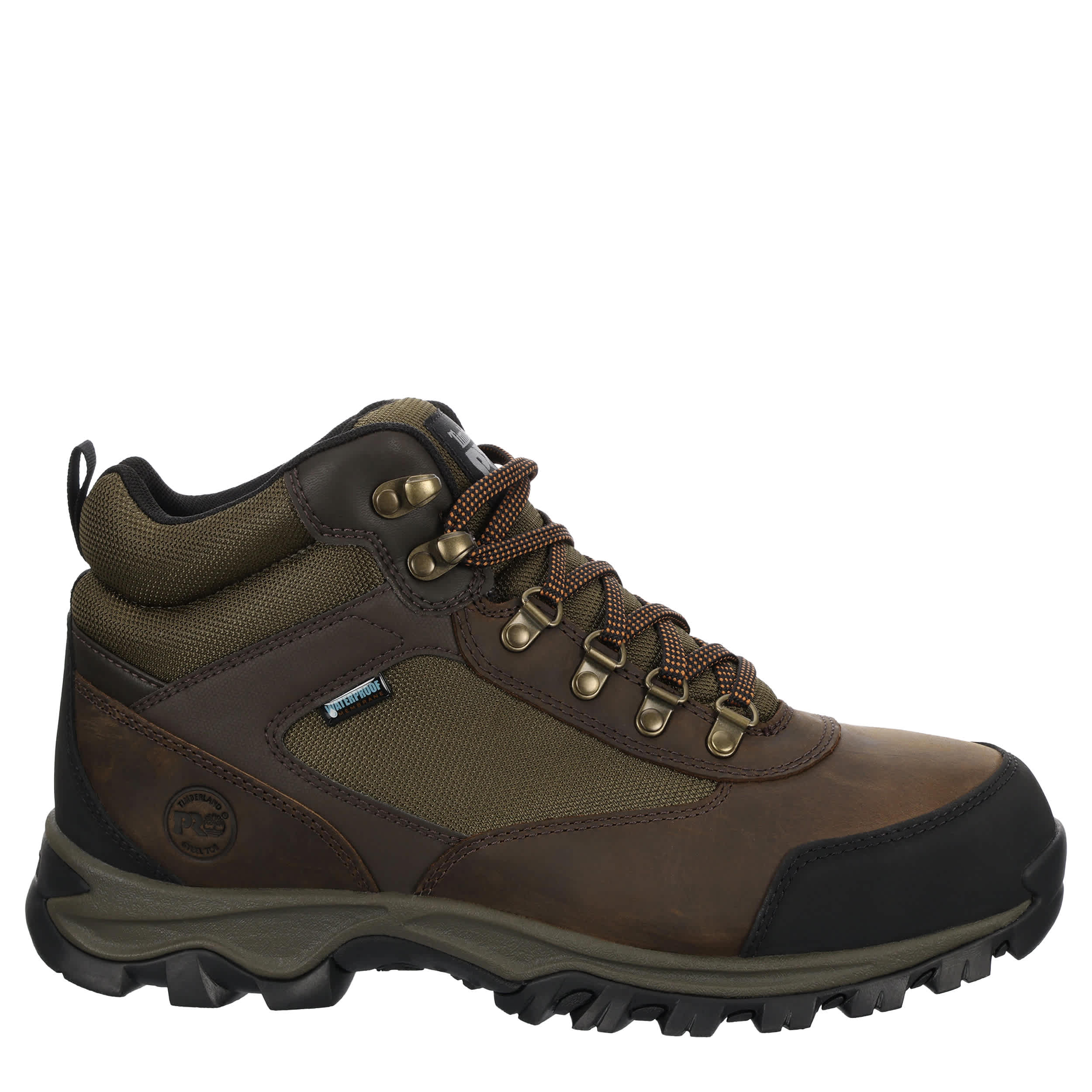 TIMBERLAND PRO-MENS KEELE RIDGE WP STEEL TOE WORK BOOT-BROWN & 