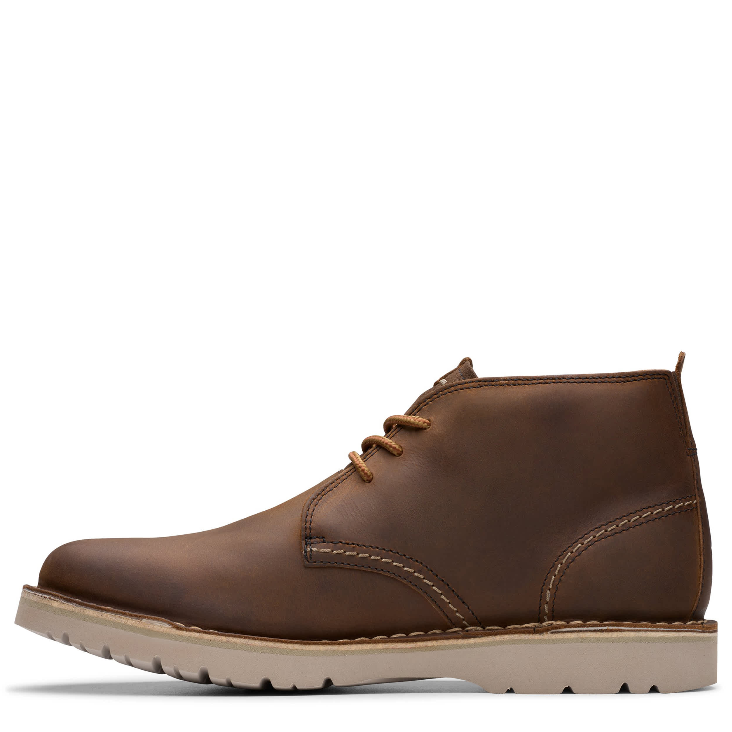 CLARKS-MENS EASTRIDGE LACE UP BOOT-BROWN & 
