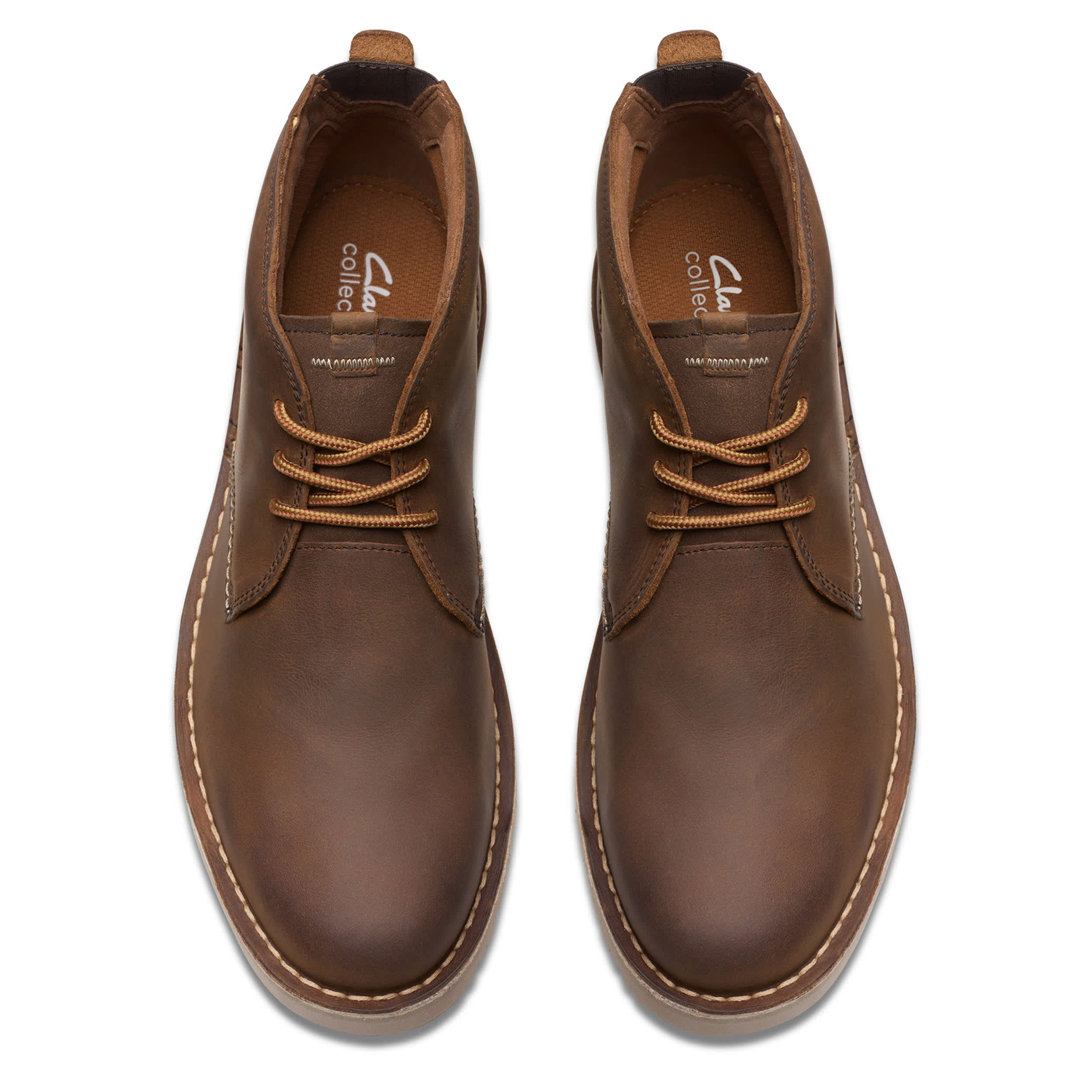 CLARKS-MENS EASTRIDGE LACE UP BOOT-BROWN & 