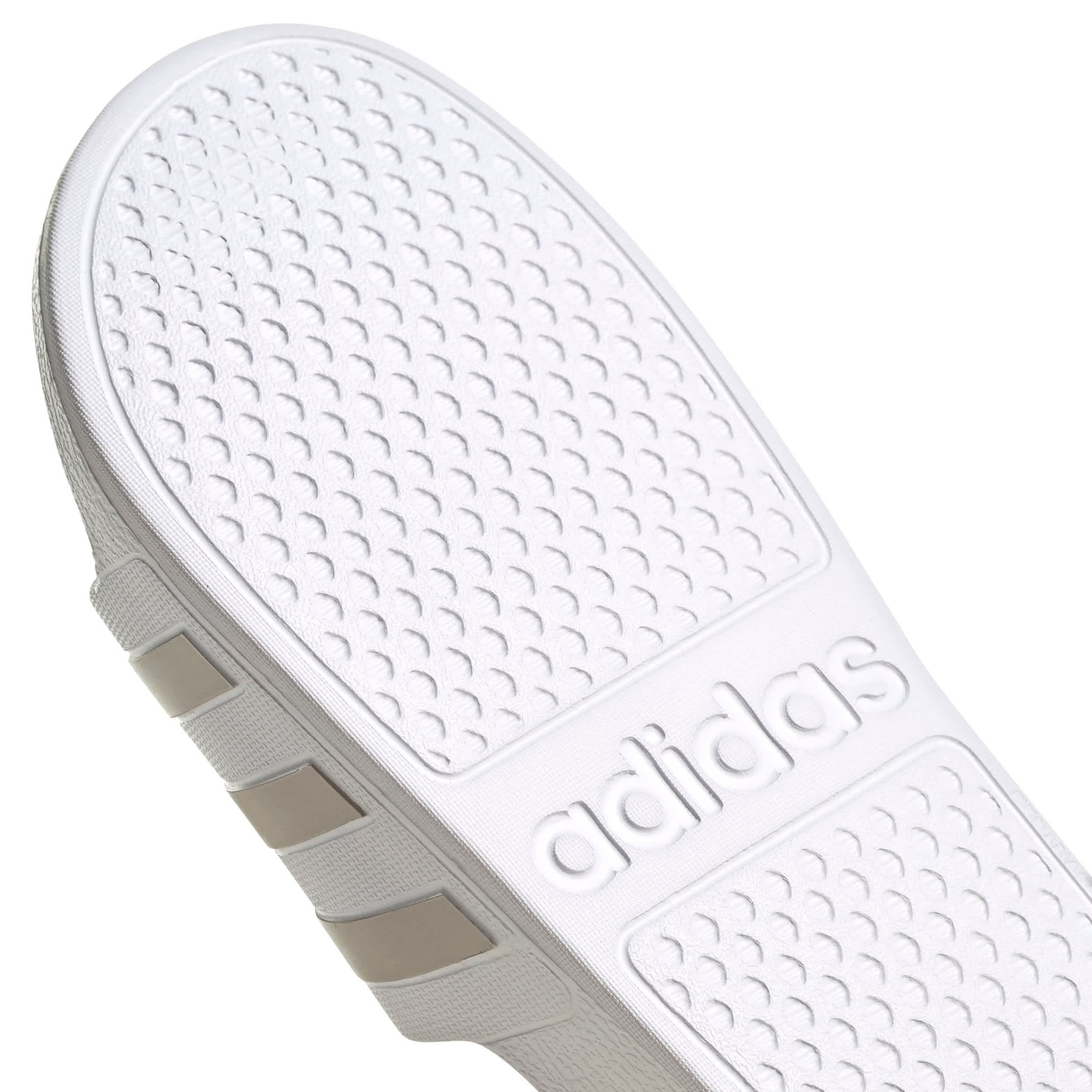 ADIDAS-MENS ADILETTE AQUA SLIDE SANDAL-WHITE & SILVER