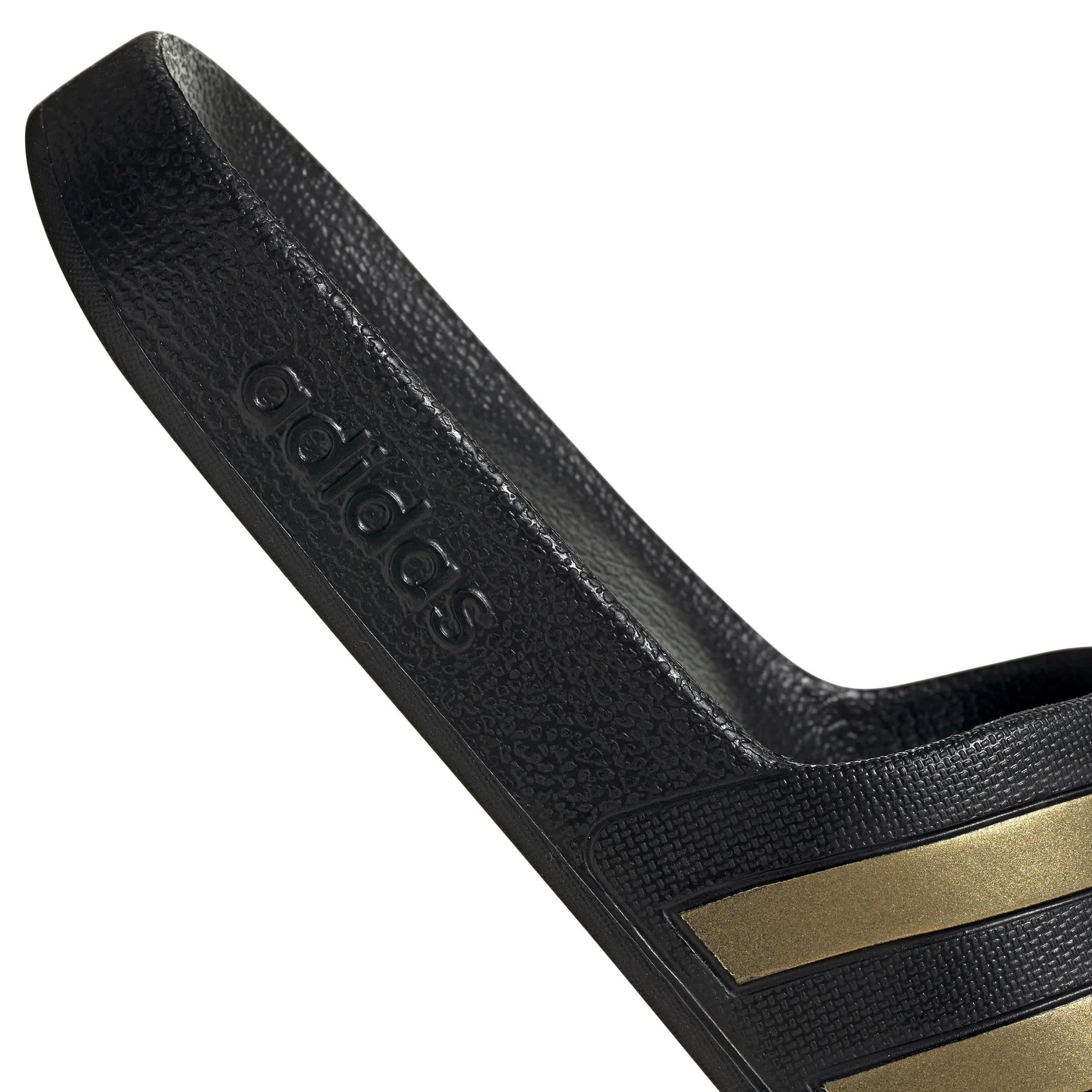 ADIDAS-MENS ADILETTE AQUA SLIDE SANDAL-BLACK & GOLD