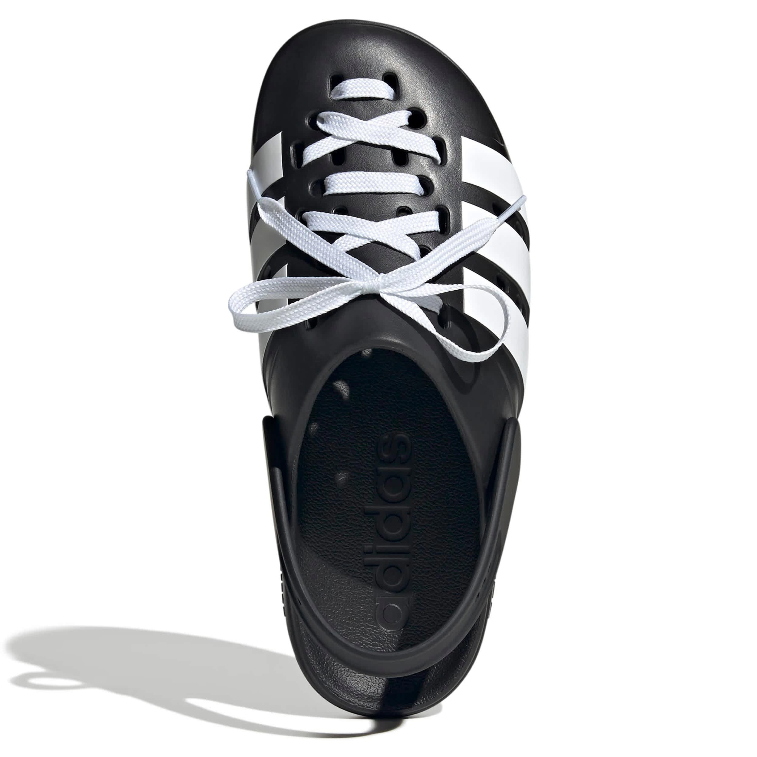 ADIDAS-MENS ADILETTE CLOG 2-BLACK & WHITE