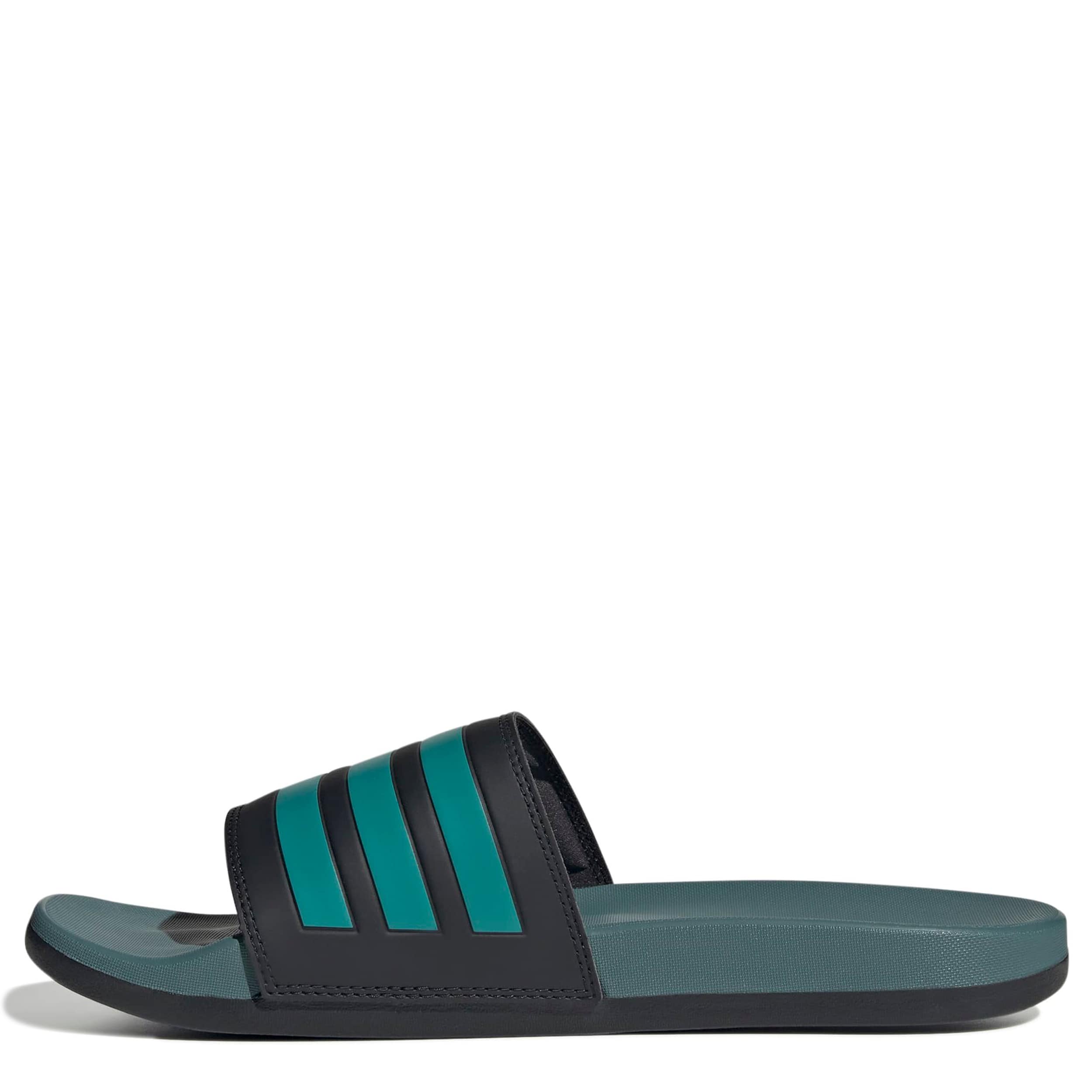 ADIDAS-MENS ADILETTE COMFORT SLIDE-BLACK & BLUE