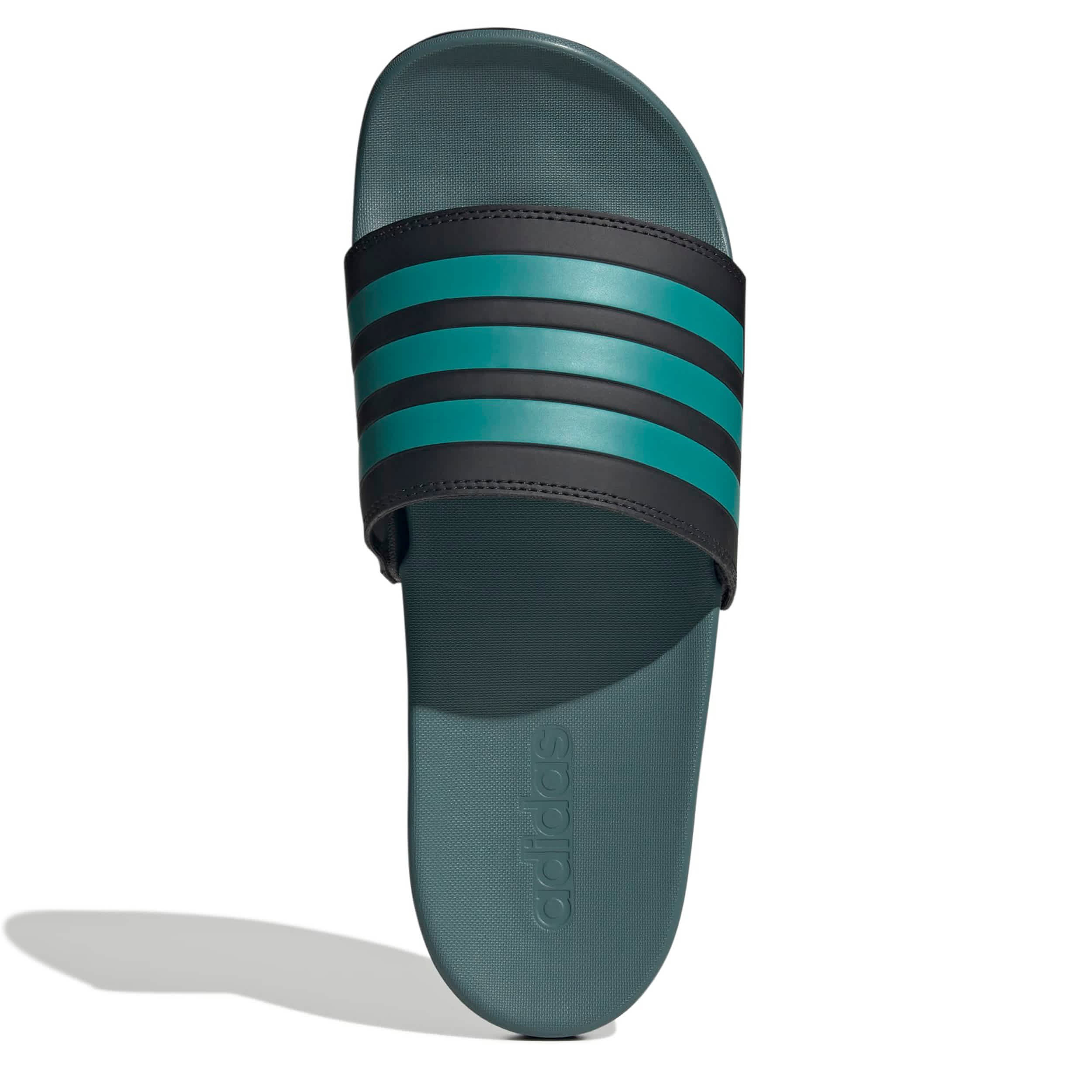 ADIDAS-MENS ADILETTE COMFORT SLIDE-BLACK & BLUE