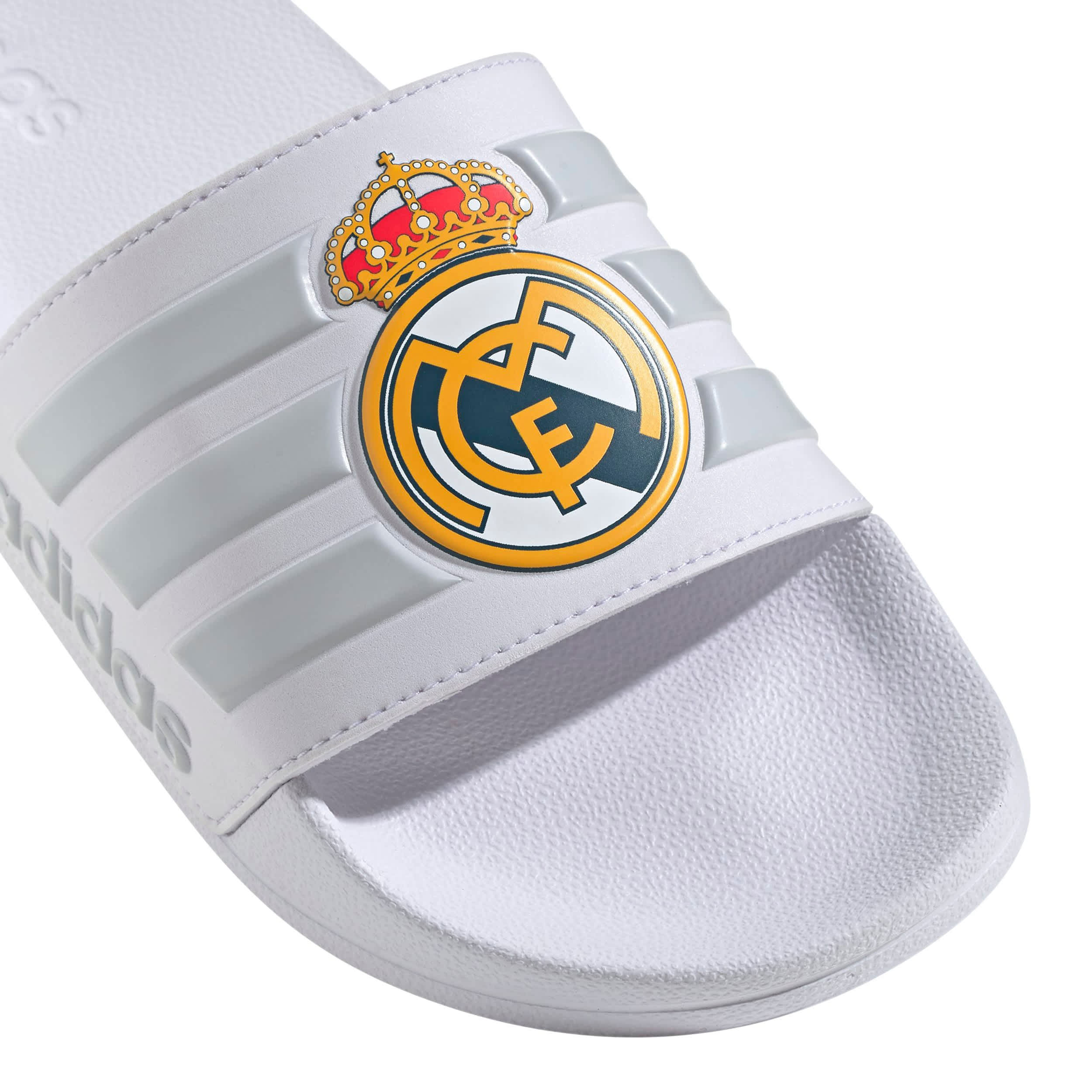 ADIDAS-MENS ADILETTE SHOWER SLIDE-WHITE & GREY